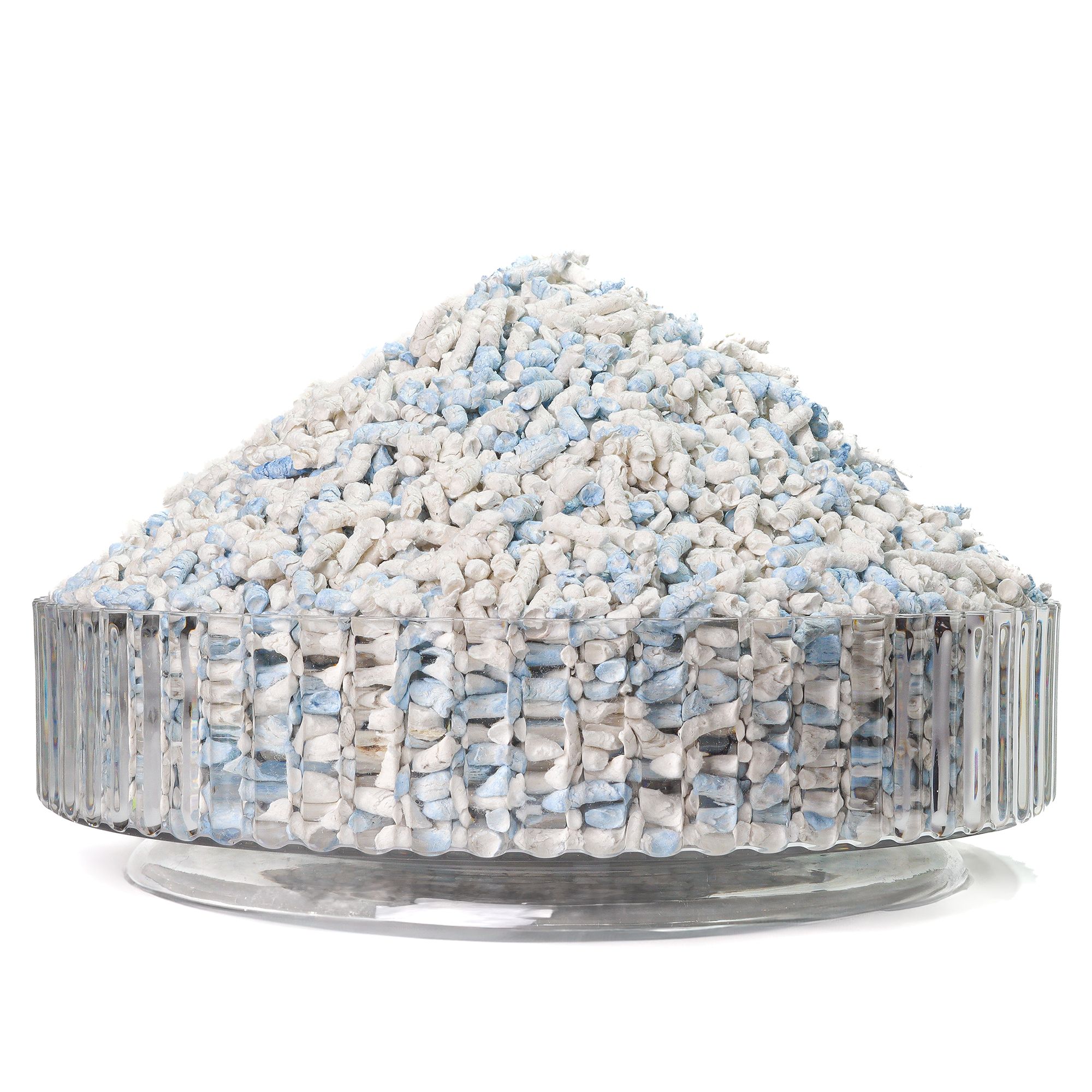 Mini & Moe Mini and Moe Paper Pebbles Bedding - Sky Blue in Blue & White | PetSmart