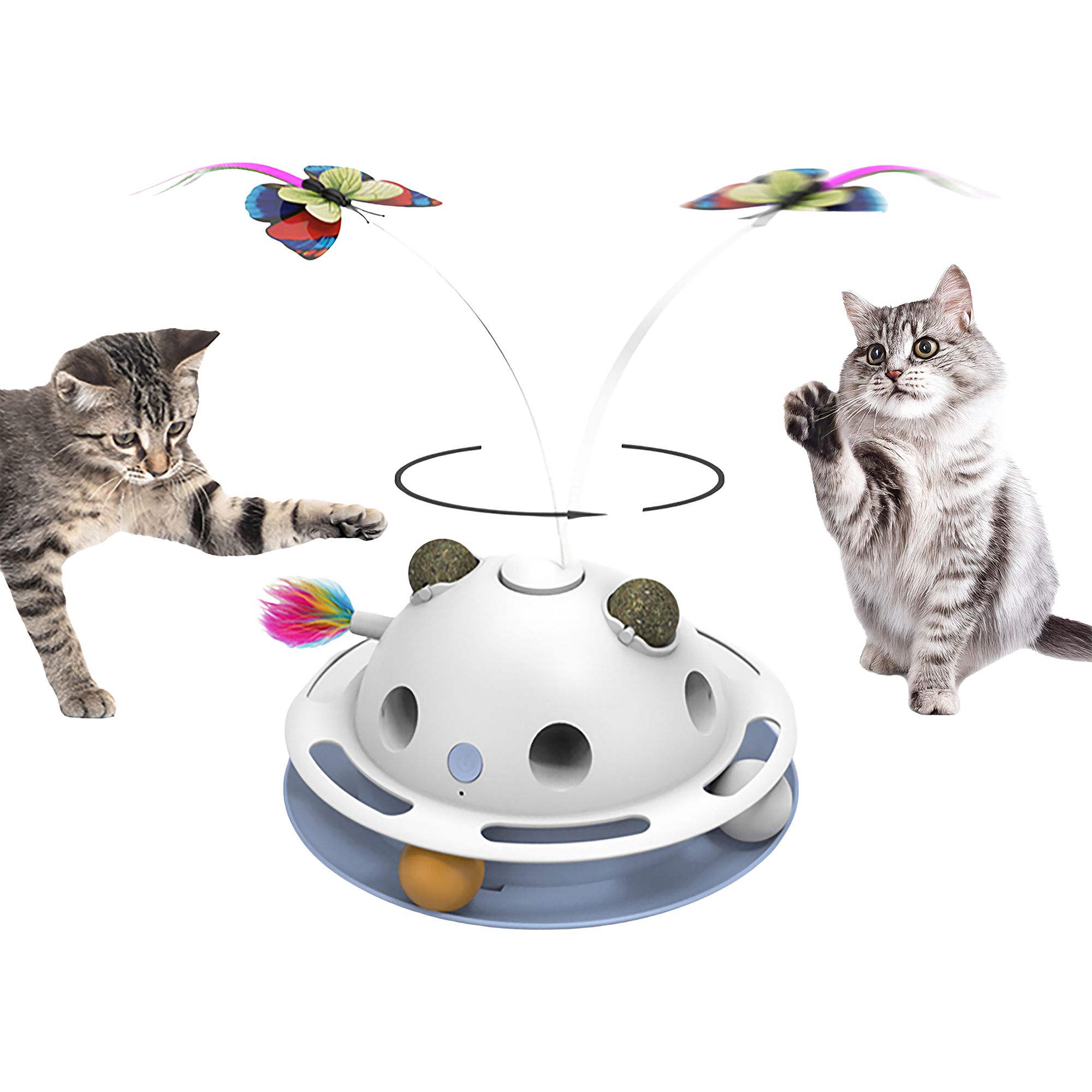 Pawspik Feather Frenzy 4-Function Interactive Cat Toy | PetSmart