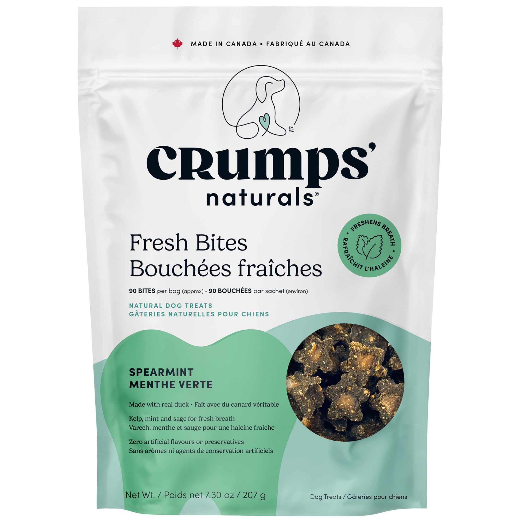 Crumps' Naturals PB Fresh Bites Dog Treats, Peppermint Flavor, size: 207 g | PetSmart
