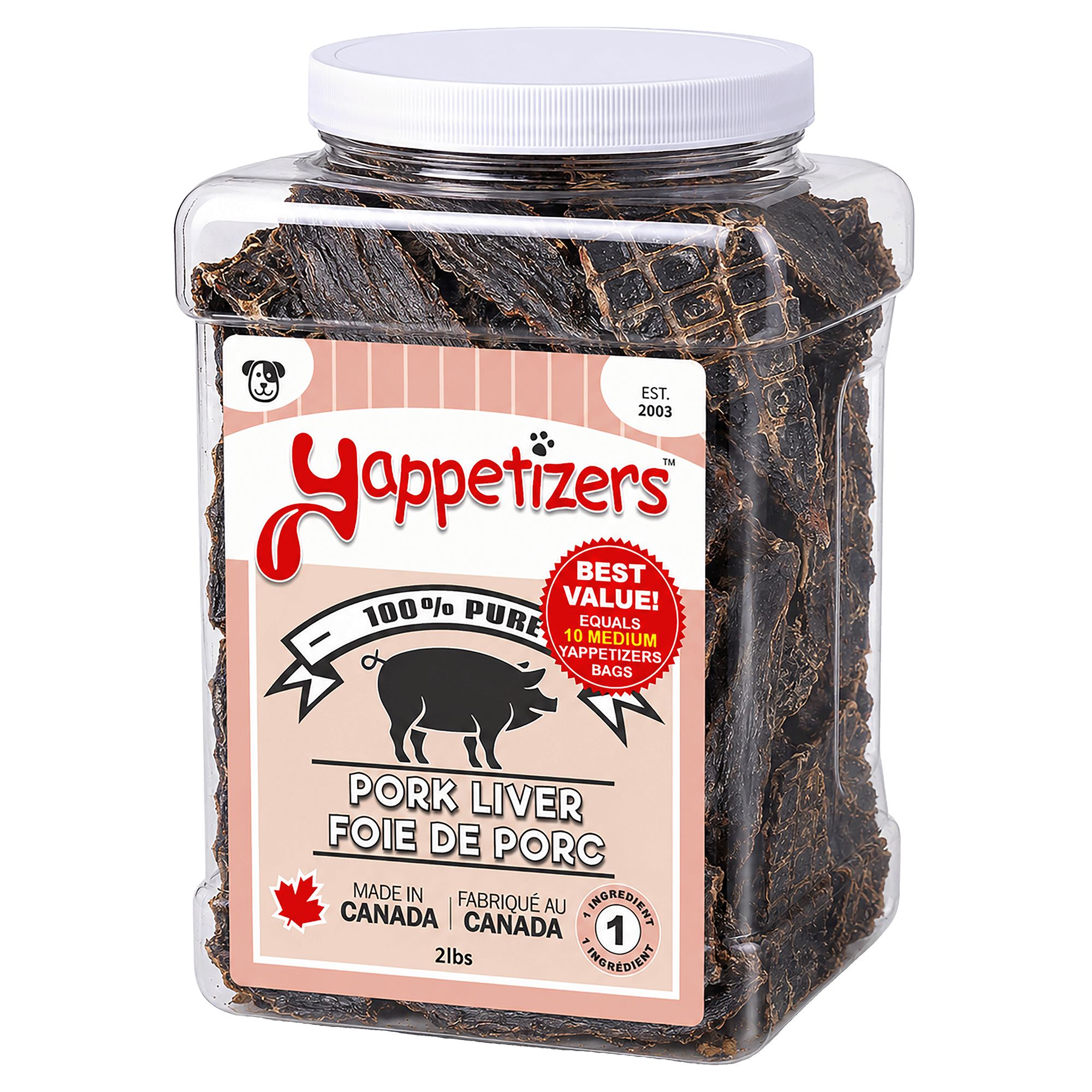 Yappetizers 100% Pure Pork Liver Bulk - 2 pounds, size: 2 lbs | PetSmart