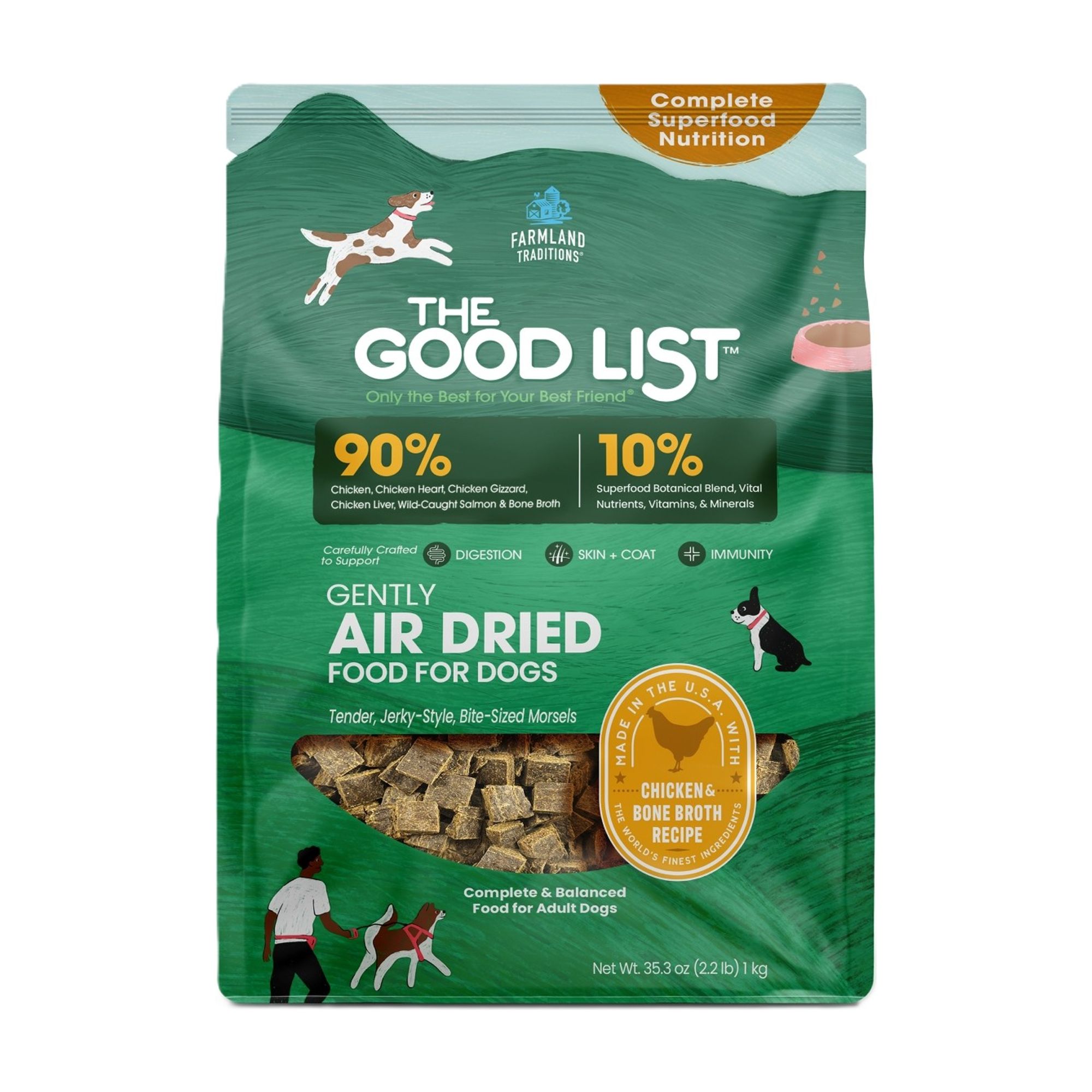 Farmland Traditions - The Good List - Chicken and Bone Broth Recipe 35.3oz, size: 2 lbs | PetSmart