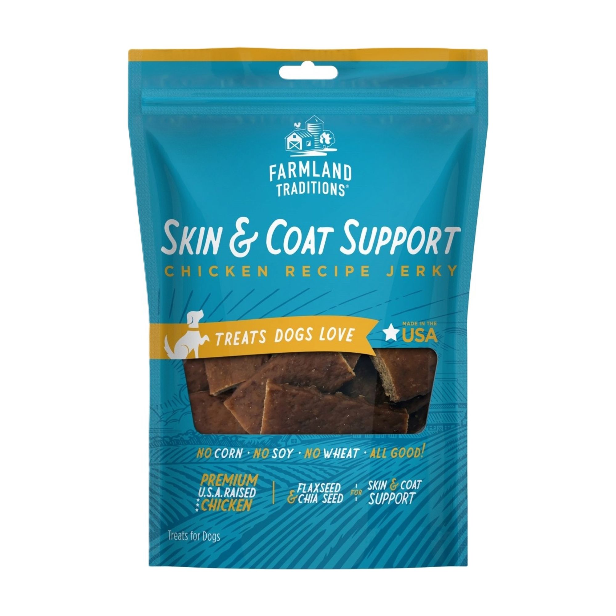 Farmland Traditions- Simple Snacks - Skin and Coat Support - Chicken Jerky Recipe 28oz, size: 3 lbs | PetSmart