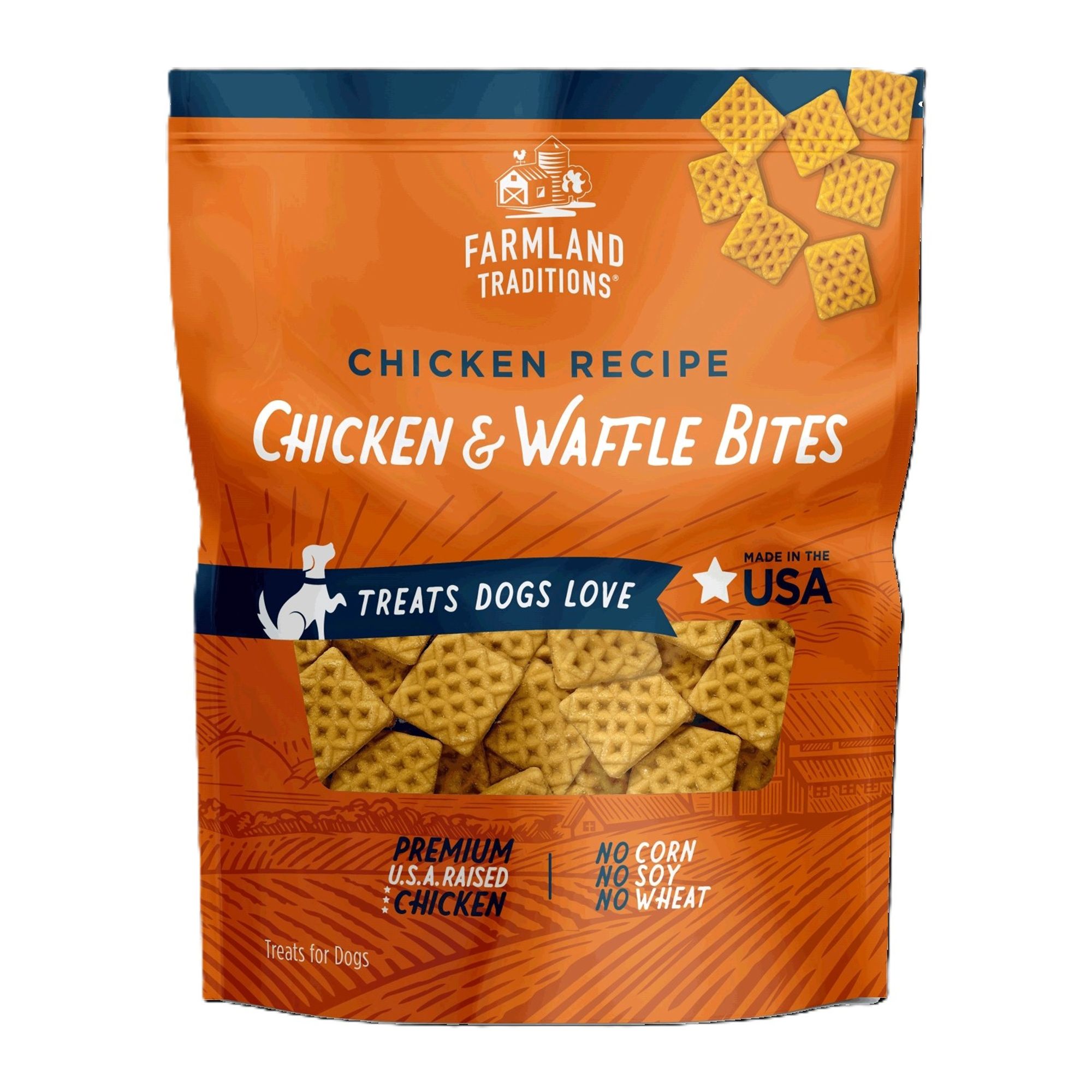 Farmland Traditions - Simple Snacks - Chicken and Waffle Bites - 40oz, size: 3 lbs | PetSmart