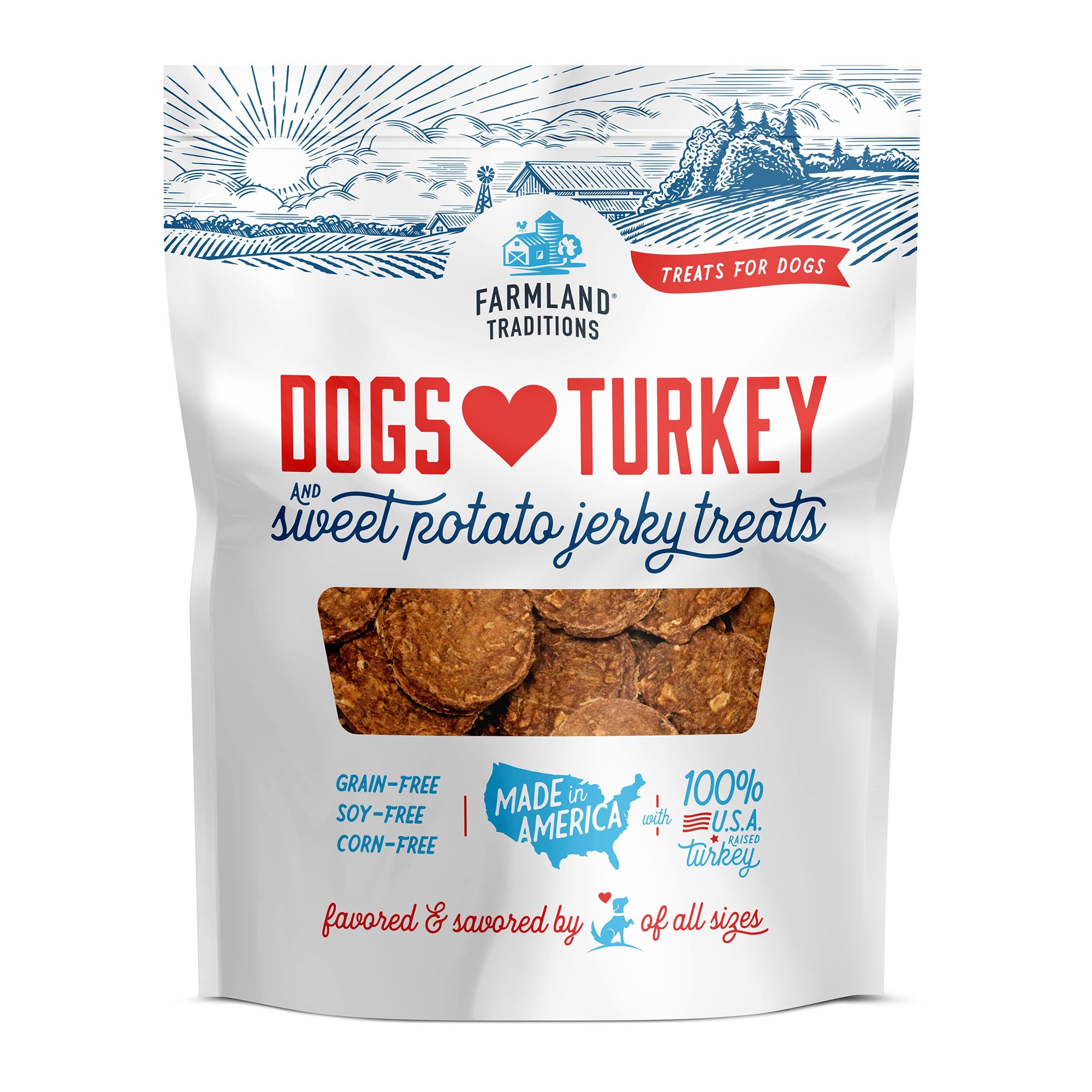 Farmland Traditions - Dogs Love Turkey and Sweet Potato Jerky Treats - 32oz, size: 3 lbs | PetSmart
