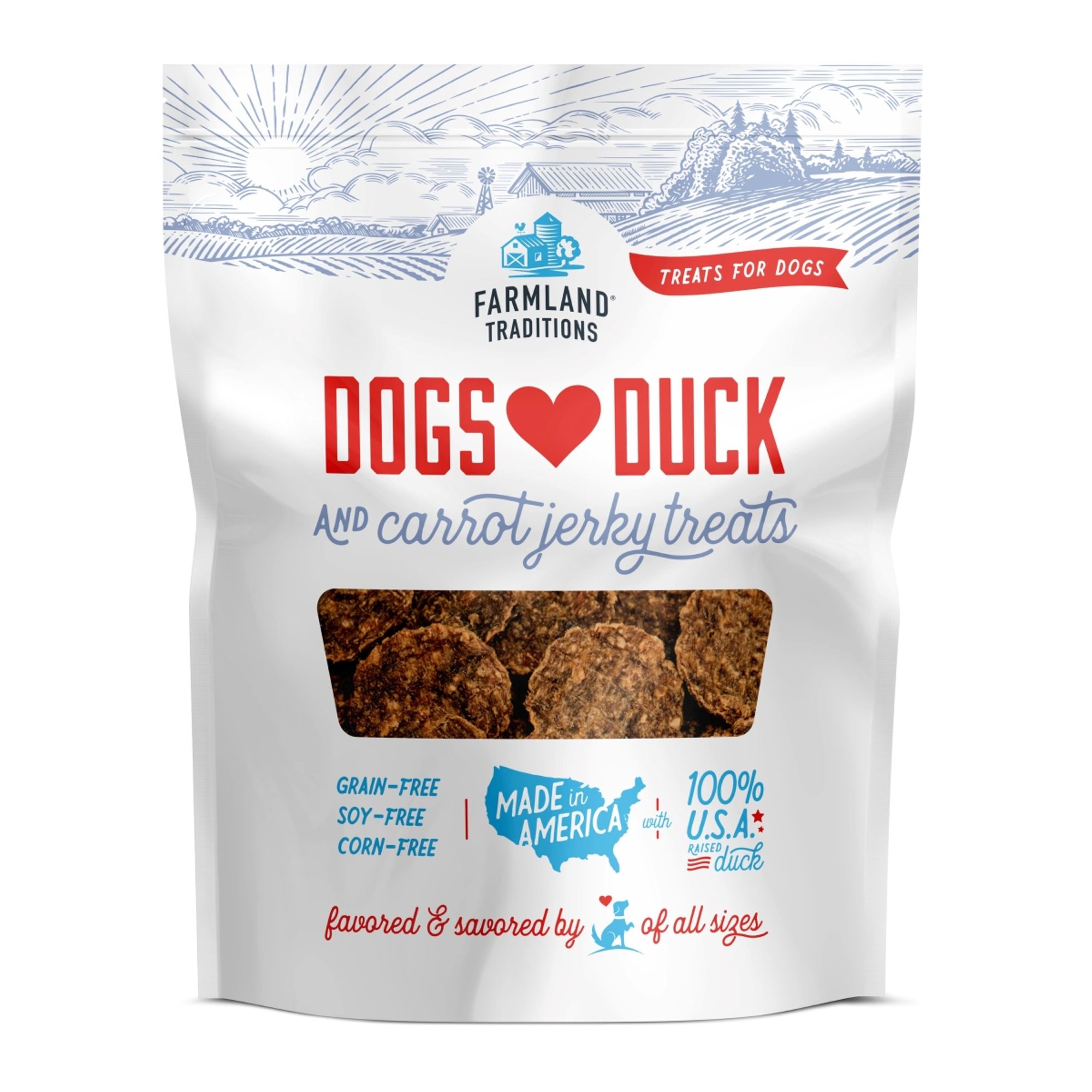 Farmland Traditions - Dogs Love Duck and Carrot Jerky Treats 40oz, size: 3 lbs | PetSmart