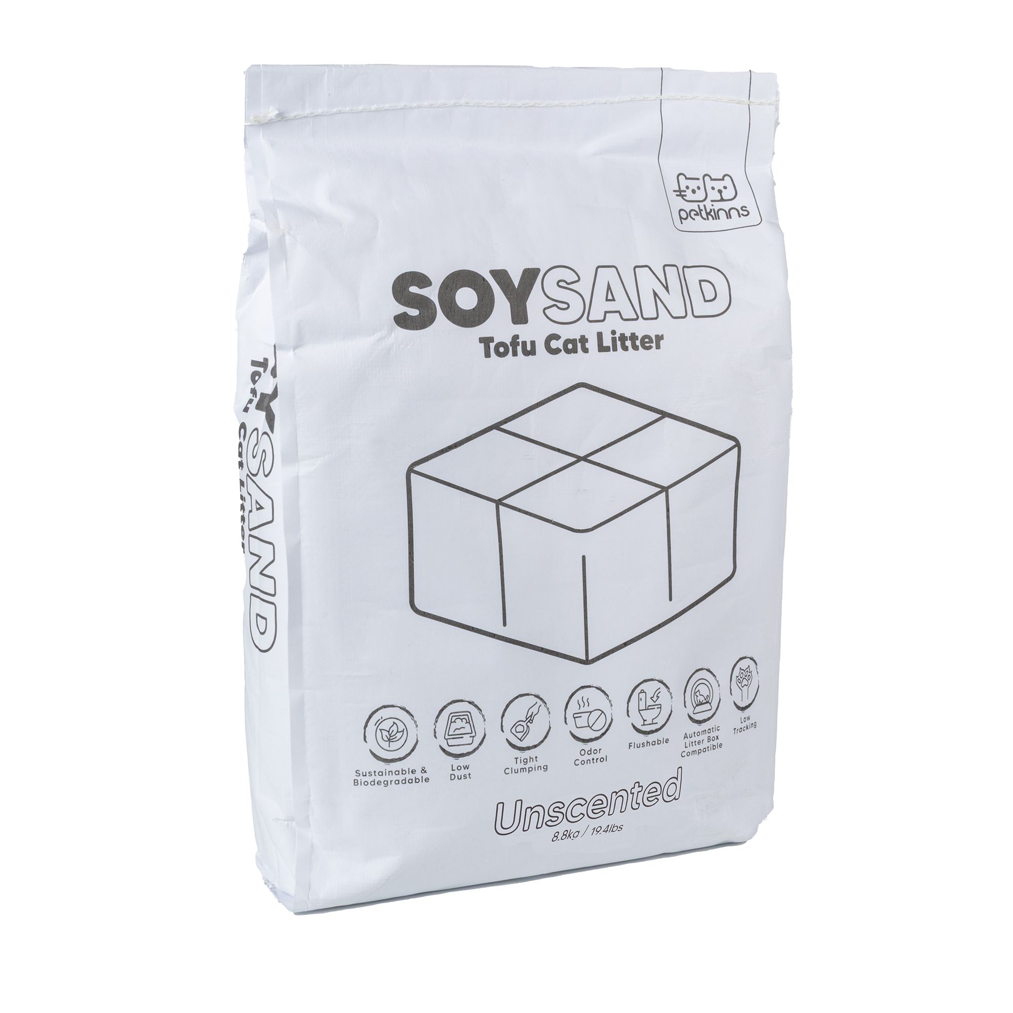 SOYSAND Tofu Cat Litter - Unscented, biodegradable, clumping - 19.4 lbs, size: 19 lbs | PetSmart