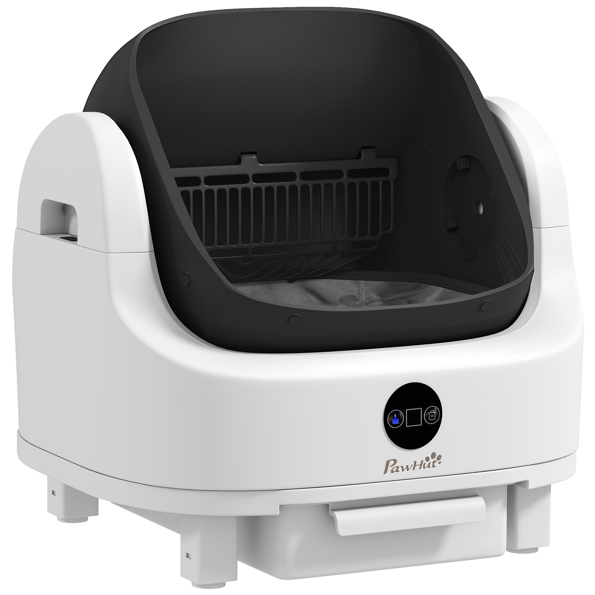 PawHut Open-Top Self Cleaning Cat Litter Box, Automatic Cat Litter Box with Integrated Safety Protection | Aosom Canada