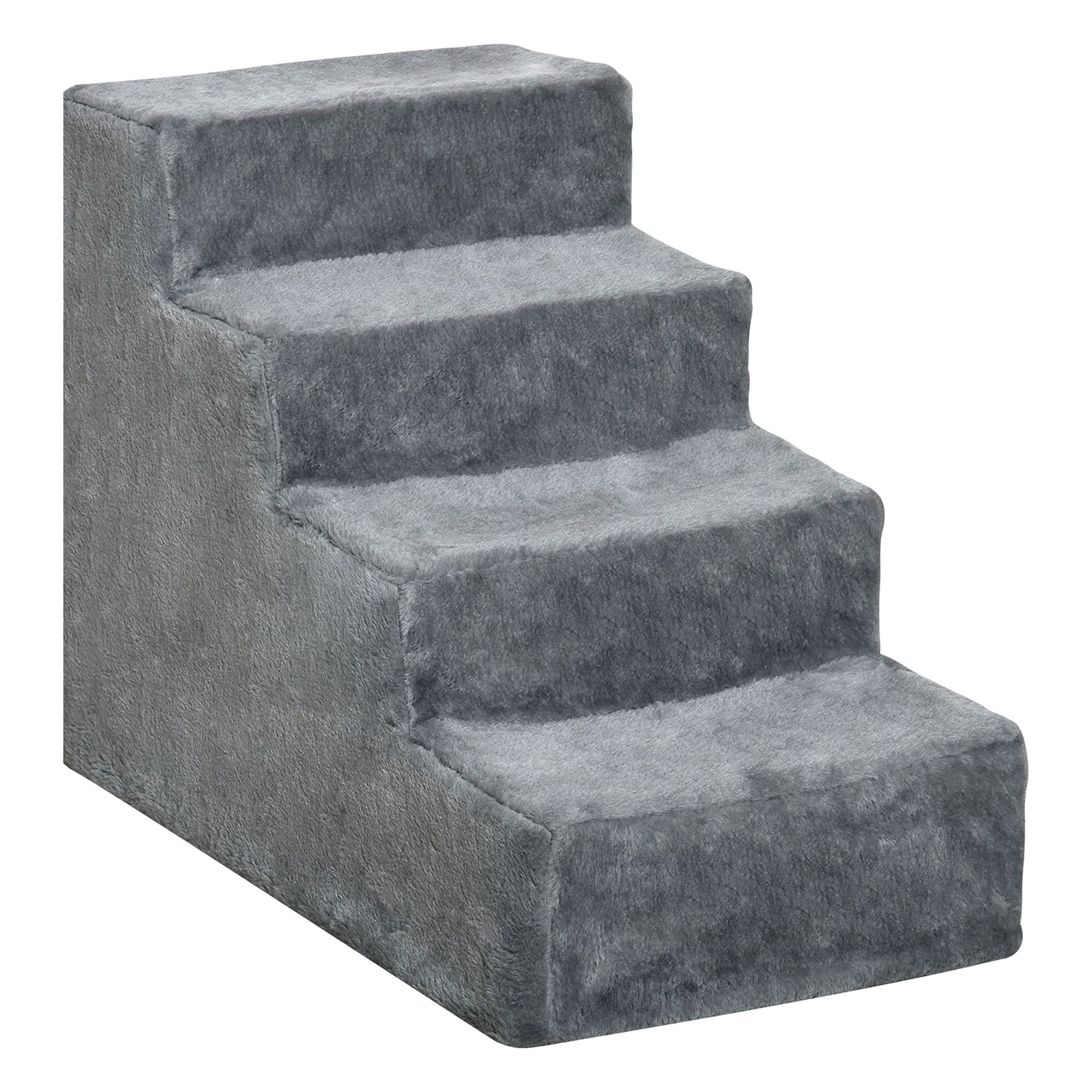 PawHut Paw-fect Ascent: Removable Cover Dog Ramp for Bed Sofa, Non-Slip Light Grey Finish | Aosom Canada
