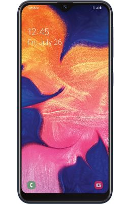 Front View Galaxy A10e Charcoal Black