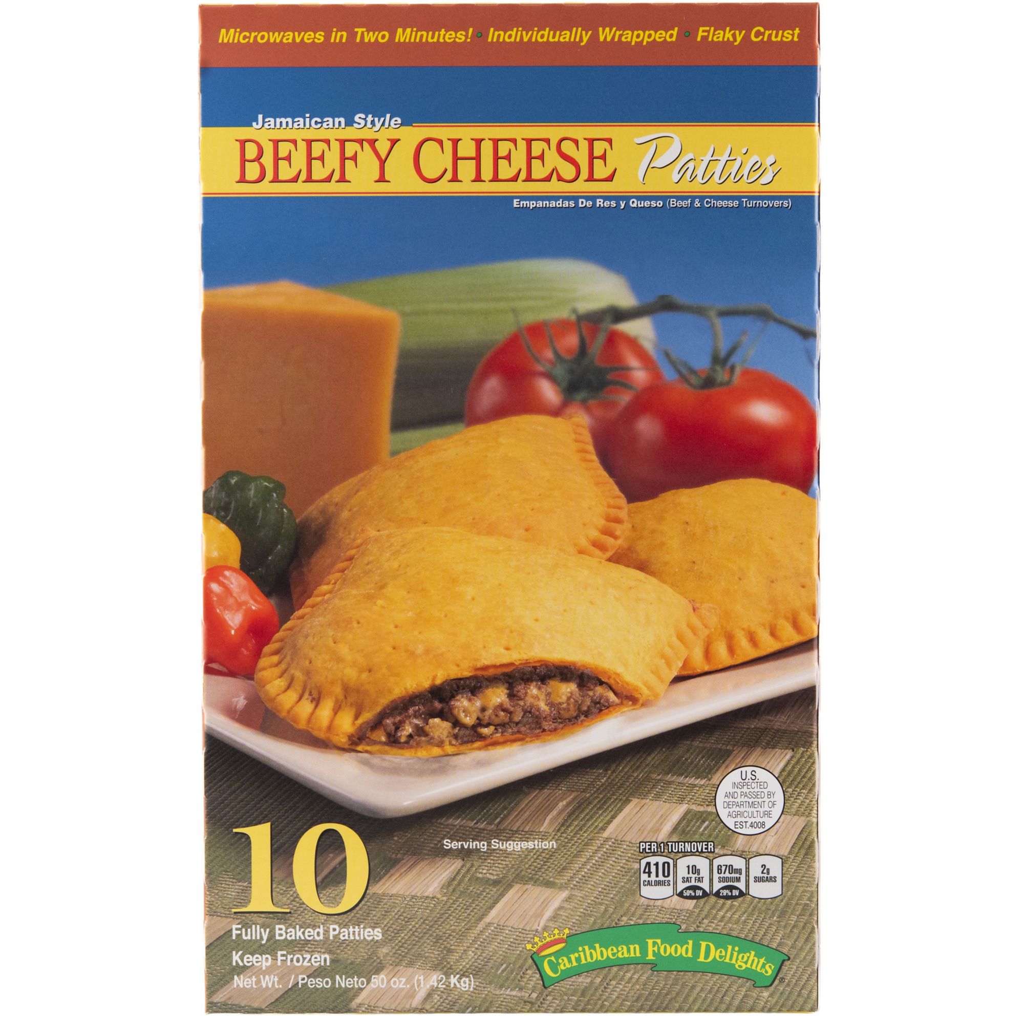 Jamaican Style Mild Beef Patties, 50 ct Unbaked