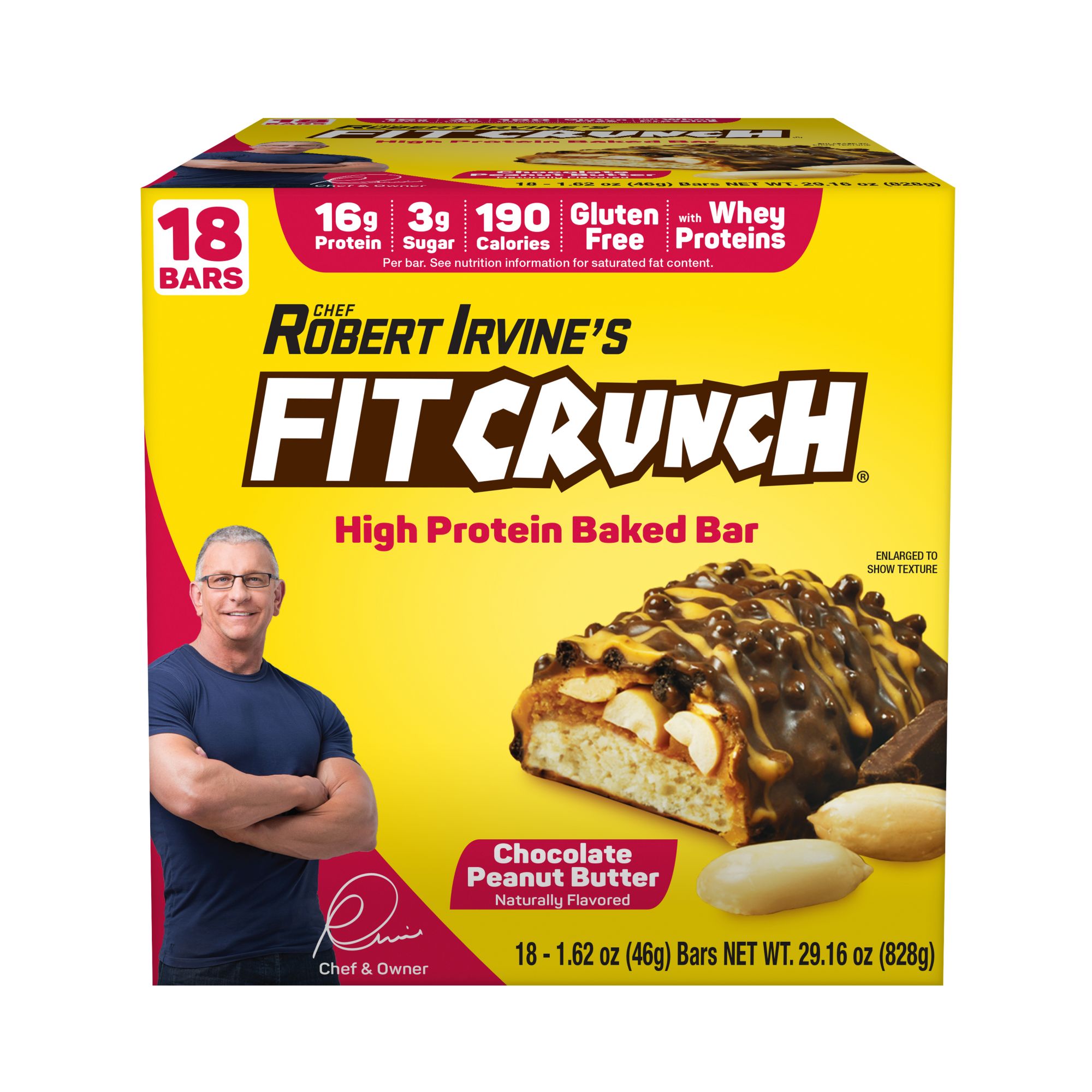 Robert Irvine's Fitcrunch Chocolate Peanut Butter, 18 ct.