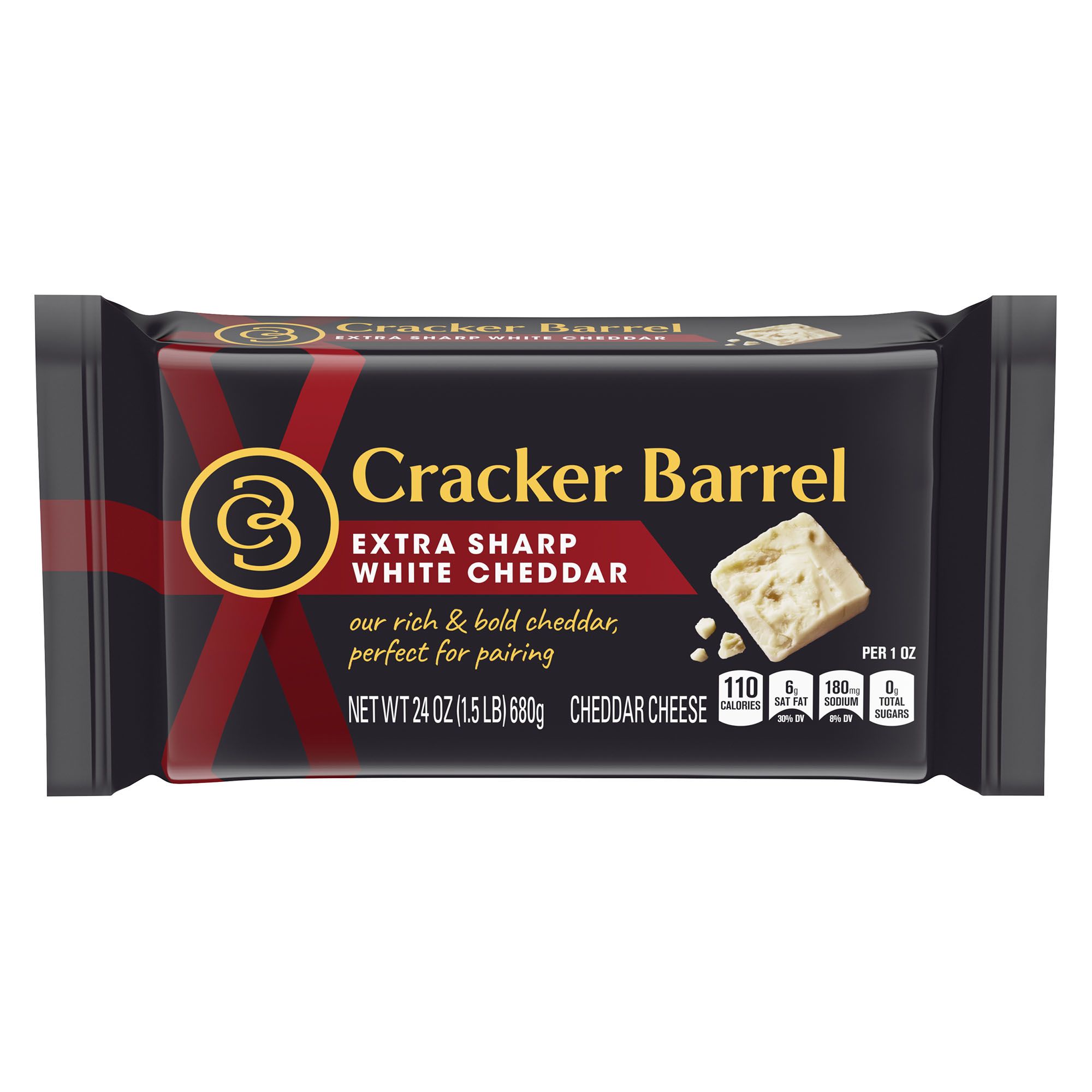 Cracker Barrel Extra Sharp White Cheddar Cheese, 24 oz.