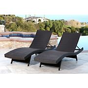 Abbyson Living Alesso Outdoor Chaise Lounges, 2 pk. - Espresso