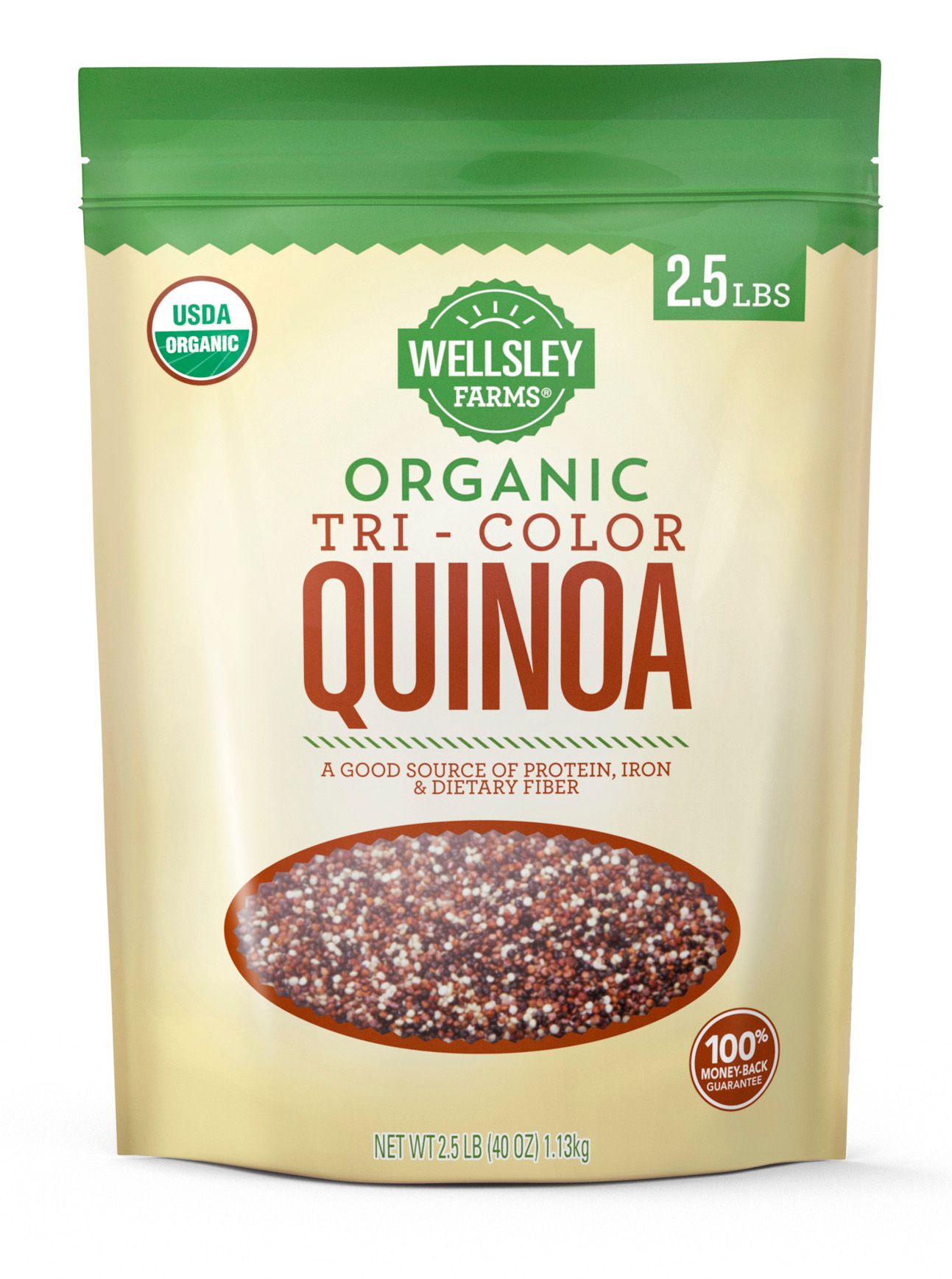 Wellsley Farms Organic Tri-Color Quinoa, 2.5 lbs.