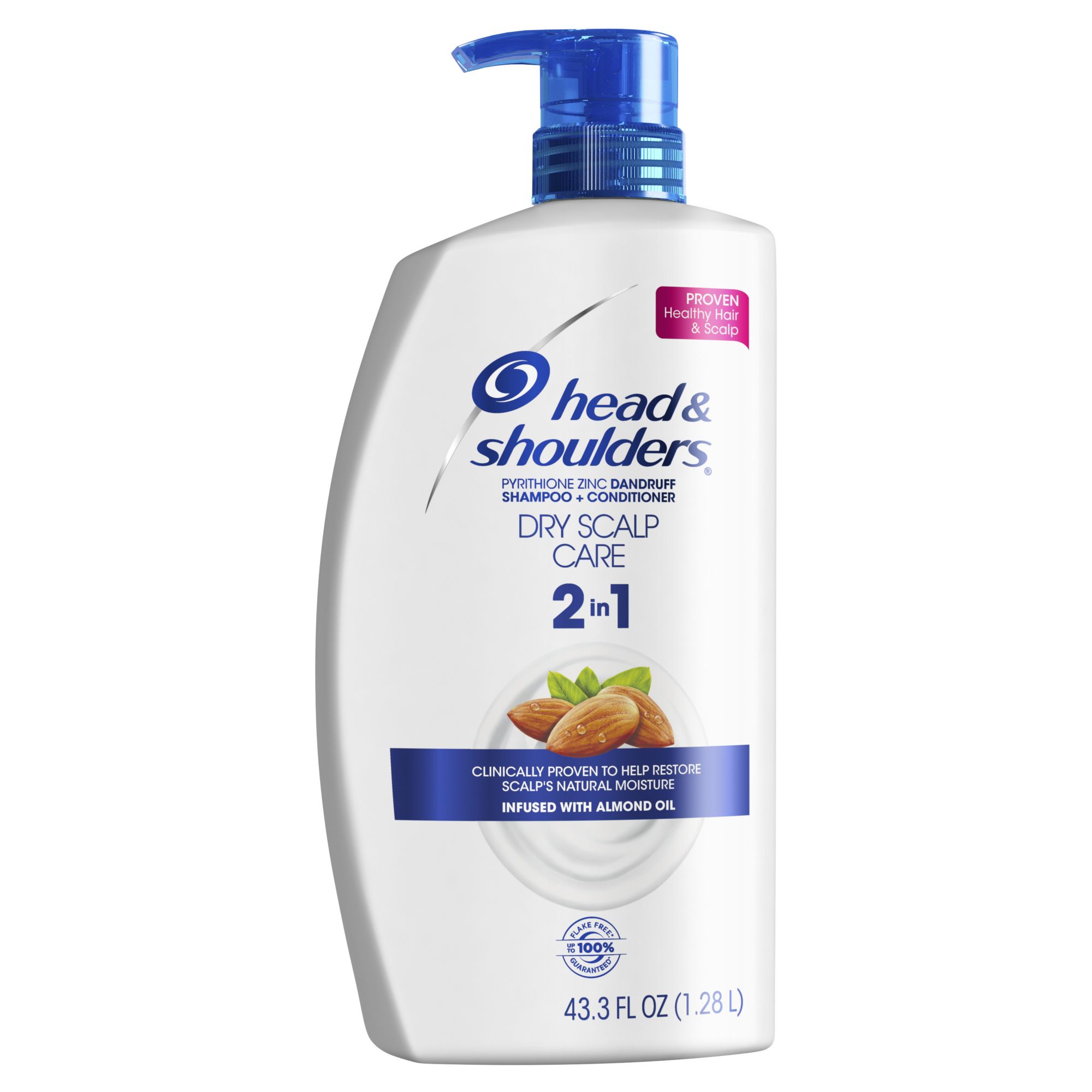 Head Shoulders 2 In 1 Dry Scalp Care With Almond Oil Anti Dandruff Shampoo And Conditioner 43 3 Fl Oz