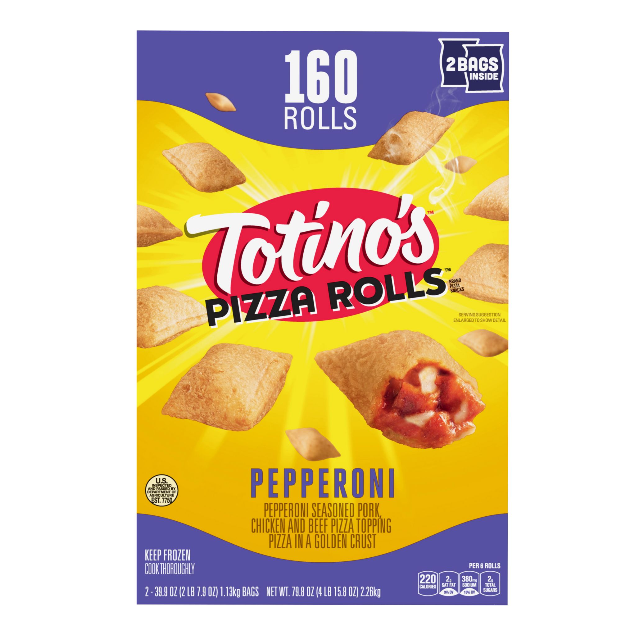 Totino S Pepperoni Pizza Rolls 160 Ct Bjs Wholesale Club - totinos hot pizza rolls roblox id code