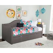 Powell Upholstered Twin-Size Daybed with Trundle - Taupe