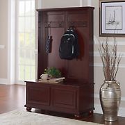 Powell Chadwick 40.5&quot; Hall Tree and Storage Chest - Cherry