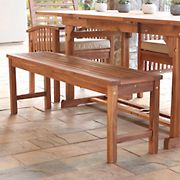 W. Trends Outdoor Hunter Acacia Wood Dining Bench - Brown