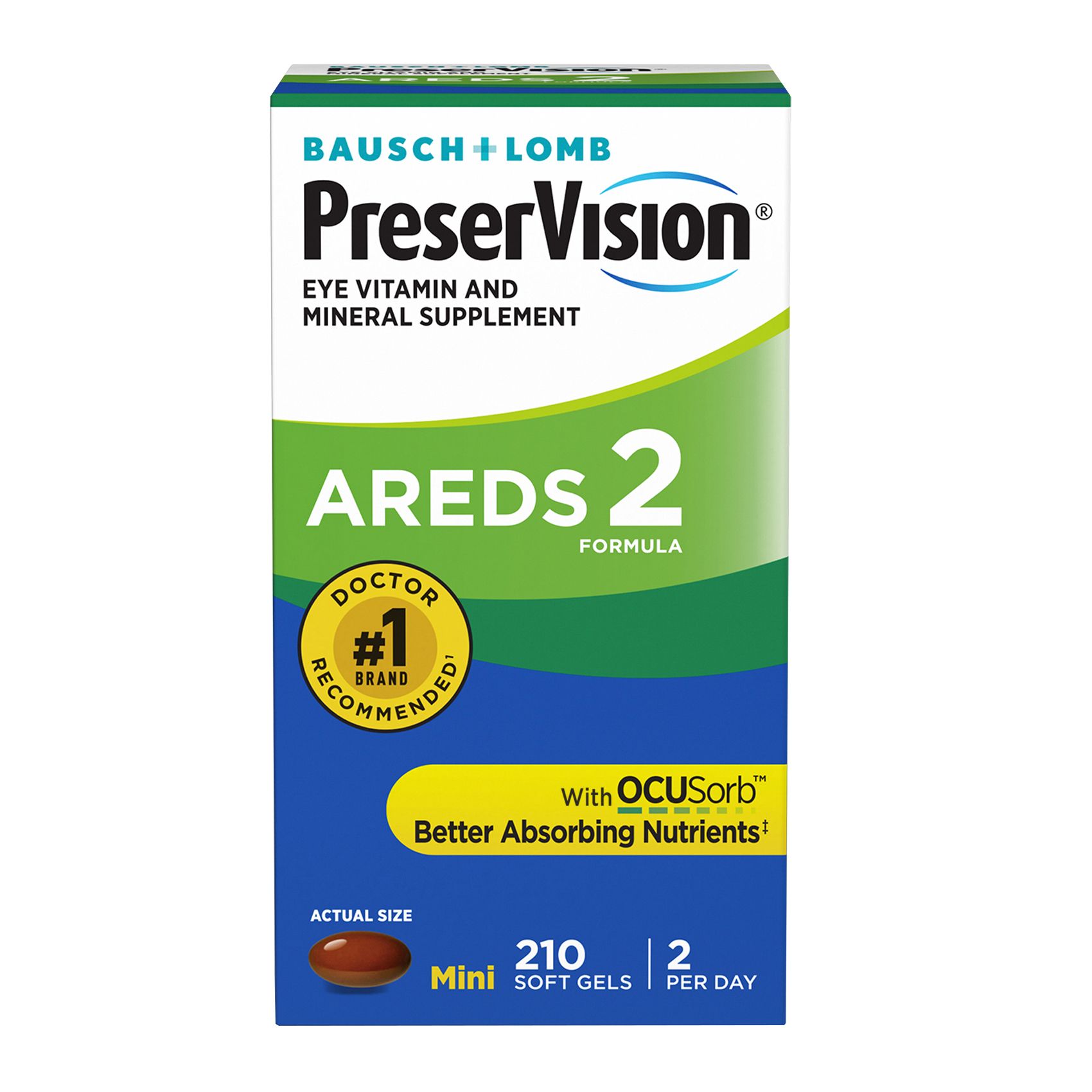 PreserVision Eye Vitamin and Mineral Supplement AREDS 2 Formula Softgels, 210 ct.