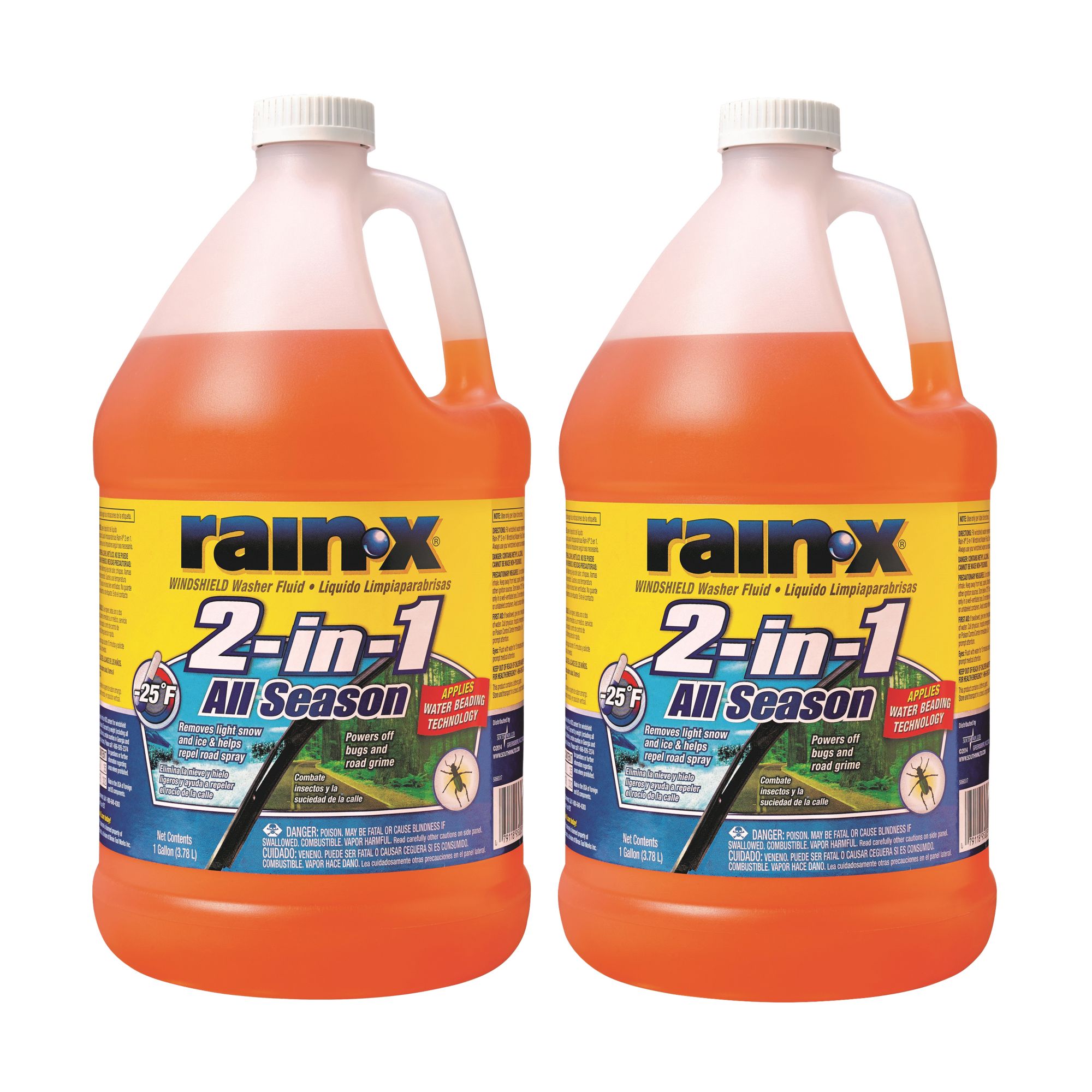 Rain-X Original 2-in-1 Windshield Washer Fluid, Removes Grime, Improves  Driving Visibility (32° F)