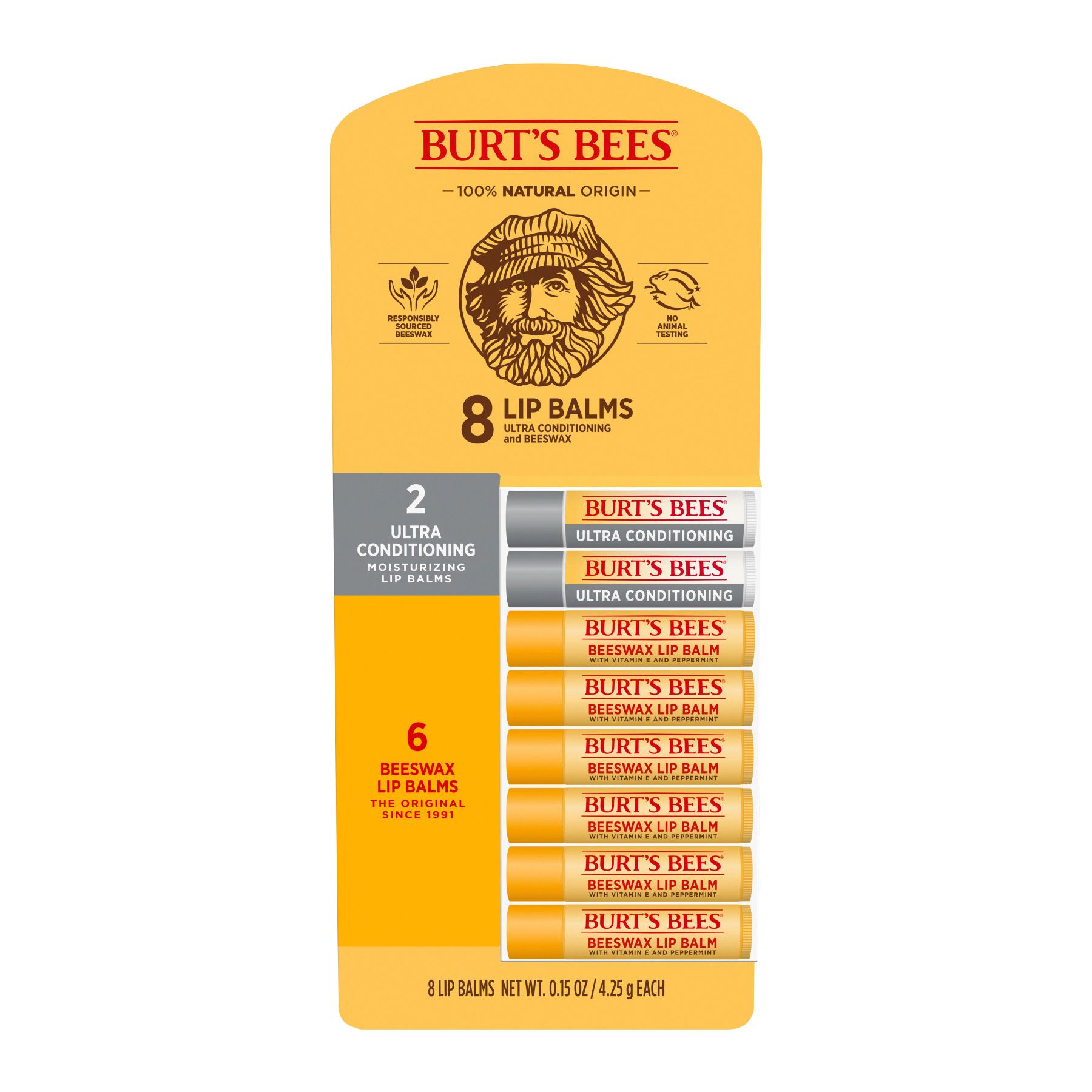 Burts Bees Lip Balm Variety Pack, 8 pk.