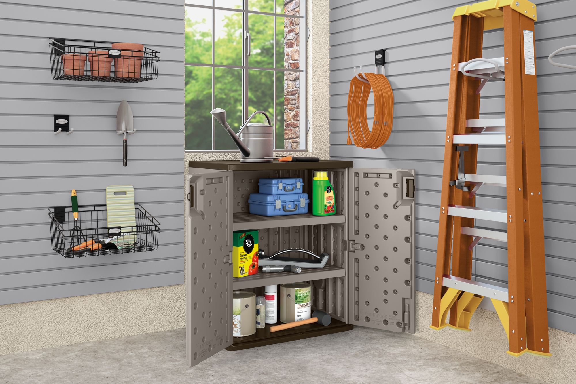 Suncast Base Storage Cabinet - Gray