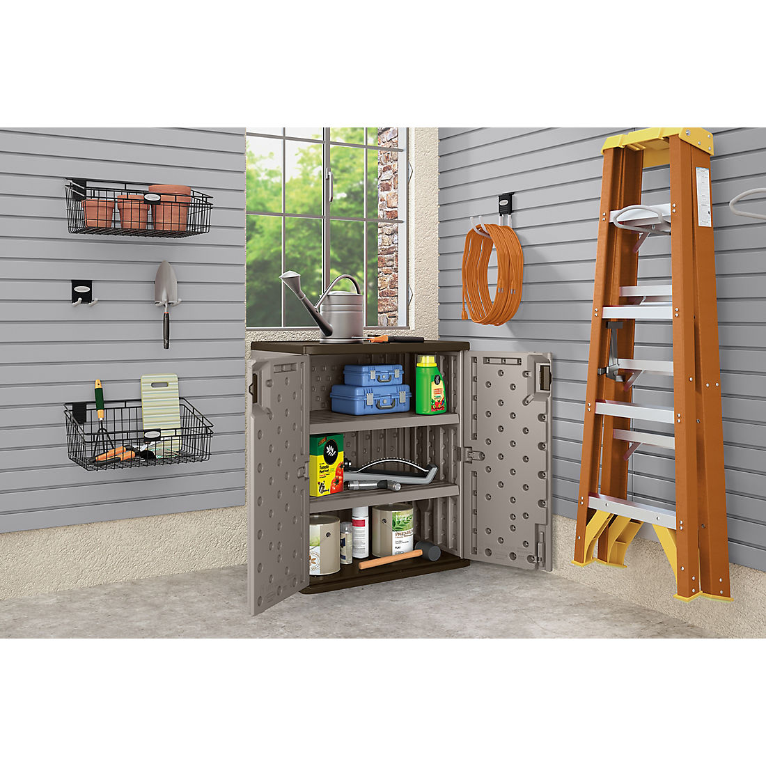Suncast Base Storage Cabinet Gray Bjs Wholesale Club