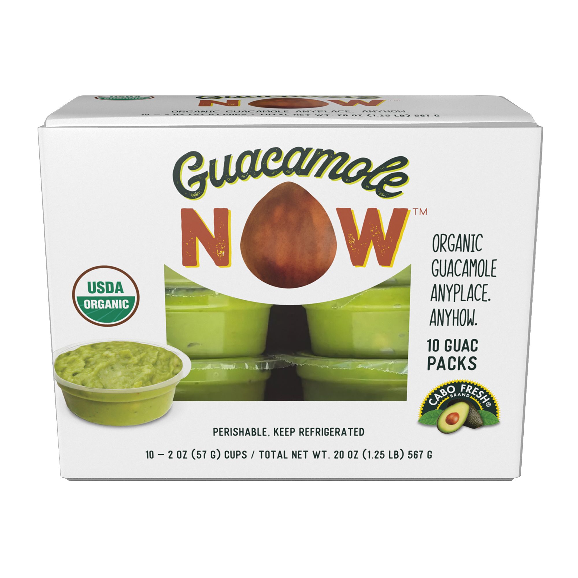 Cabo Fresh Organic Guacamole Snack Packs, 10 ct./2 oz.