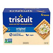 Triscuit Original Whole Grain Wheat Vegan Crackers, 4 pk.