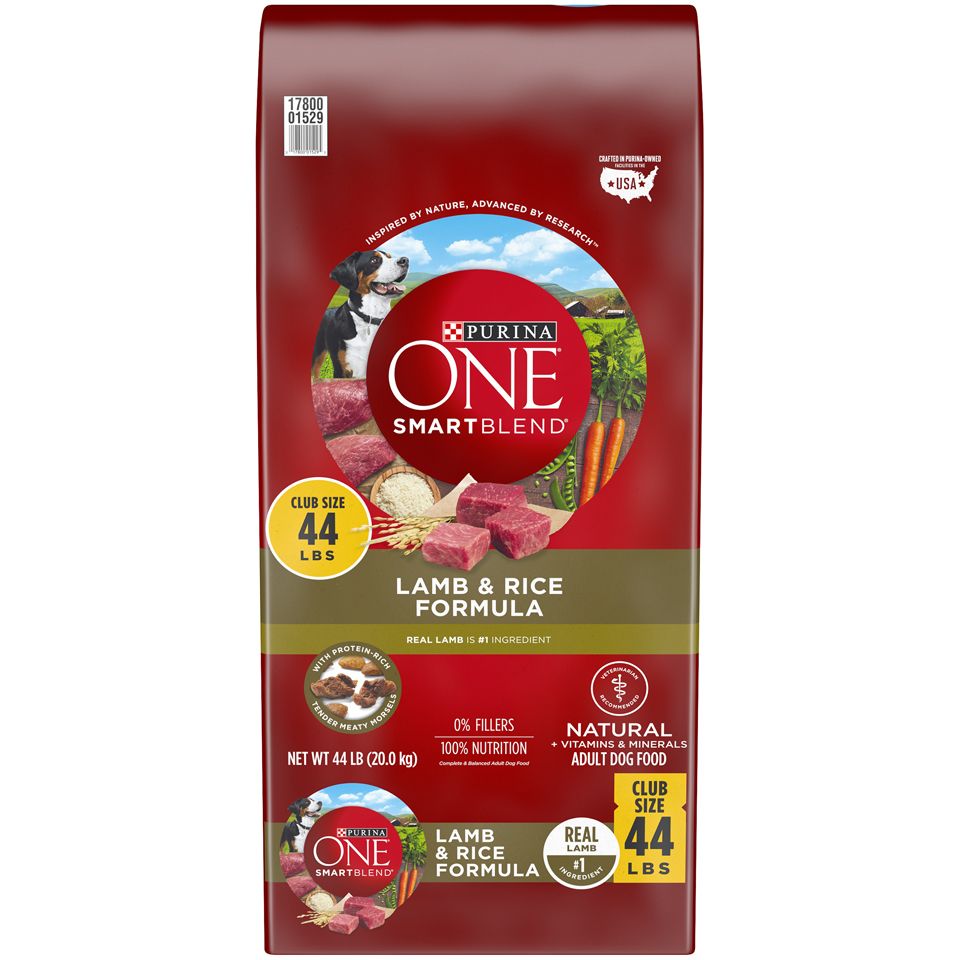 Purina ONE SmartBlend Lamb & Rice Formula Adult Premium Dog Food, 44 lbs.