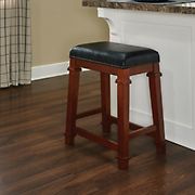 Linon Kennedy 24&quot; Backless PU Counter Stool - Black