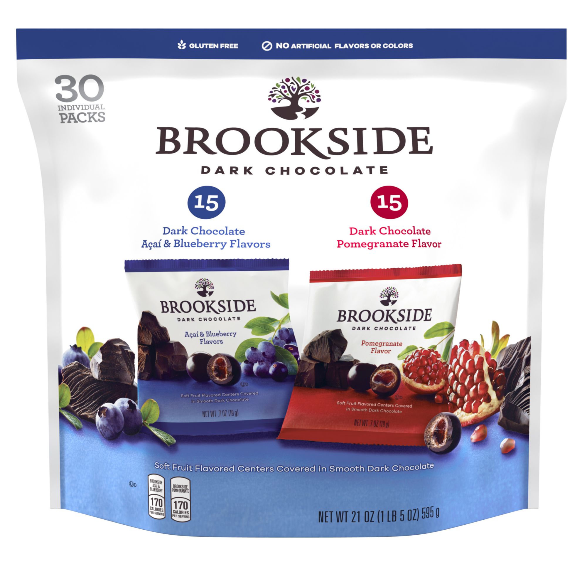Brookside Dark Chocolate Variety Pack, 30 pk./0.7 oz.
