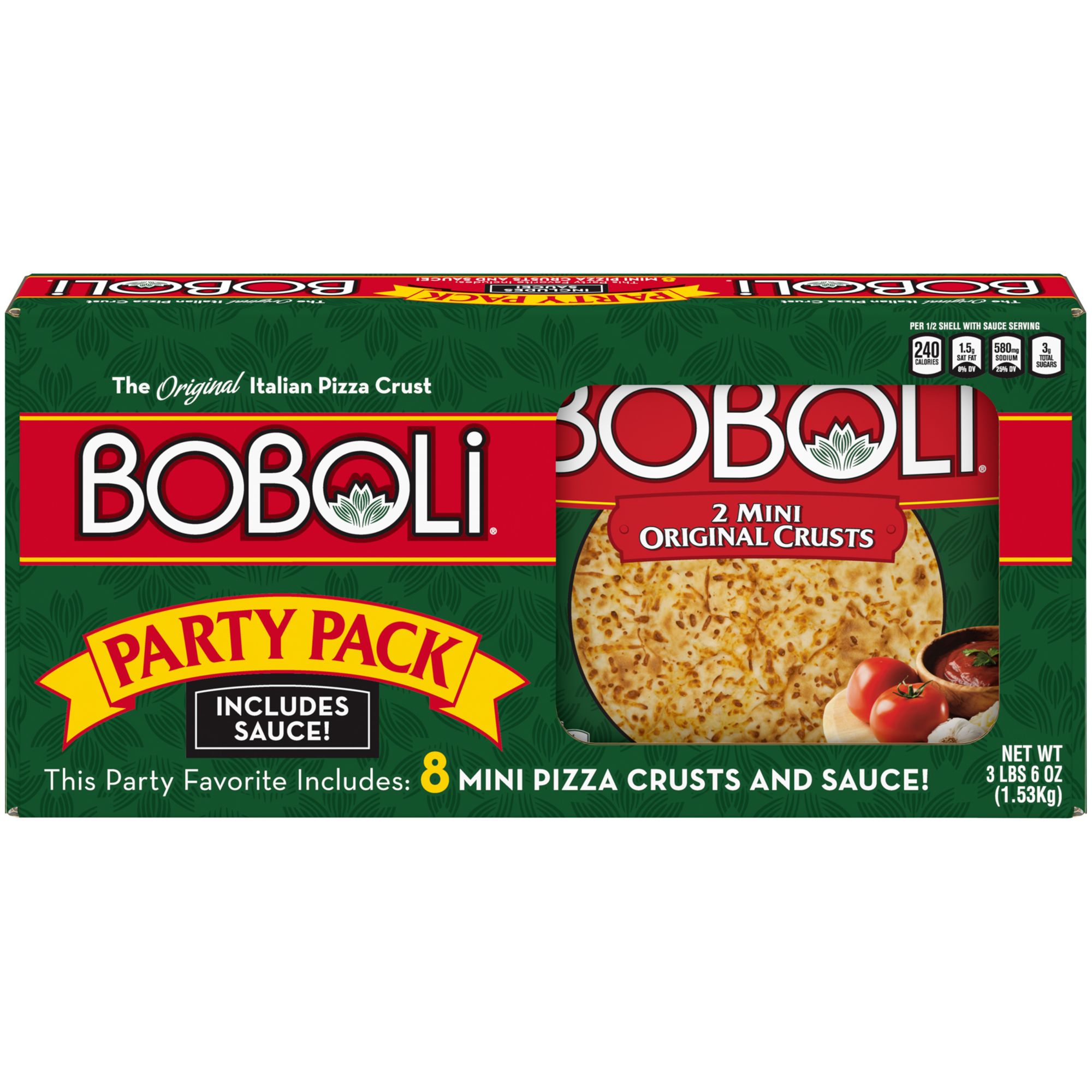 Boboli Party Pack Mini Pizza Crust & Sauce Kit, 8 ct.