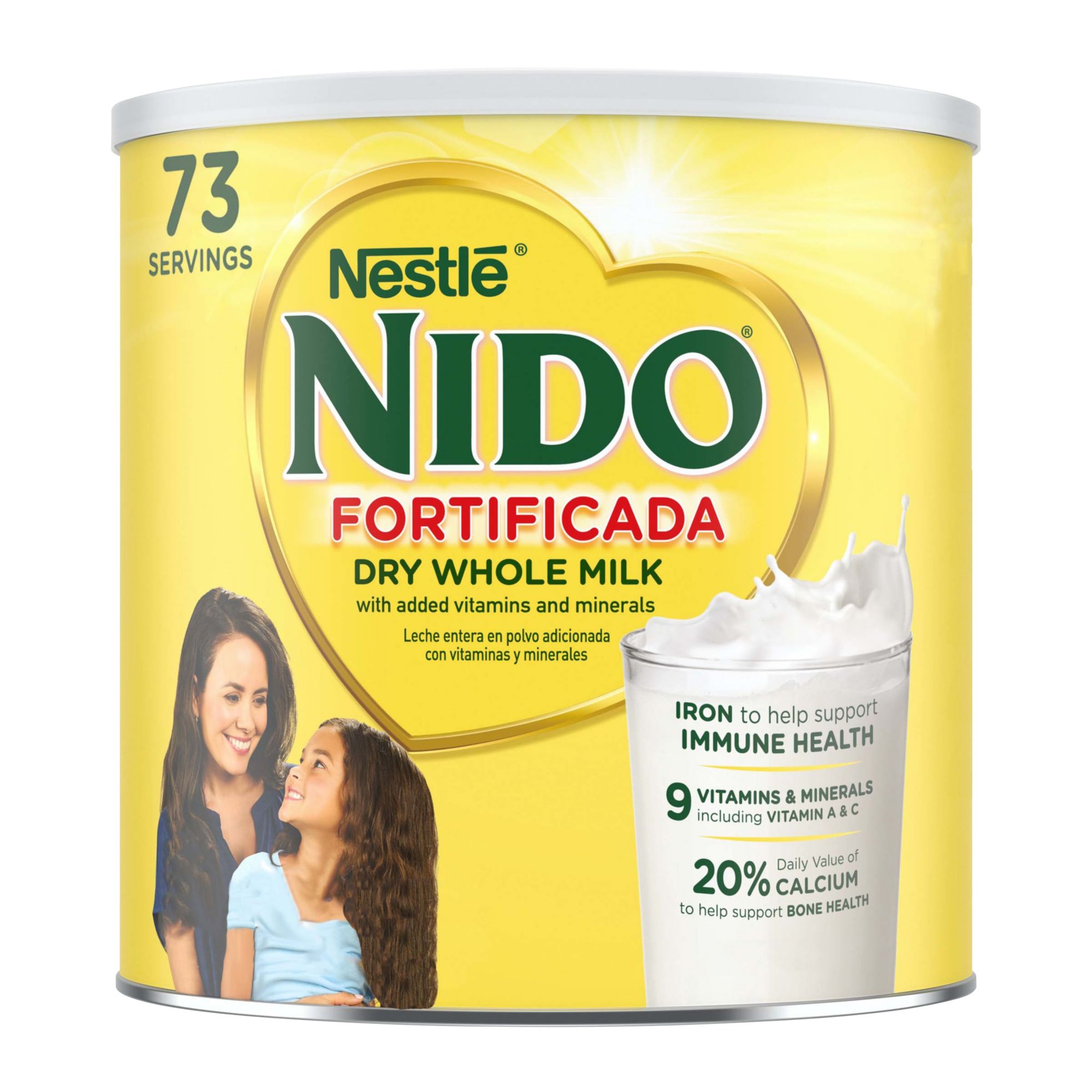 Nido Fortificada Powdered Drink Mix Dry Whole Milk Powder With Vitamins And Minerals Canister, 4.85 lbs.