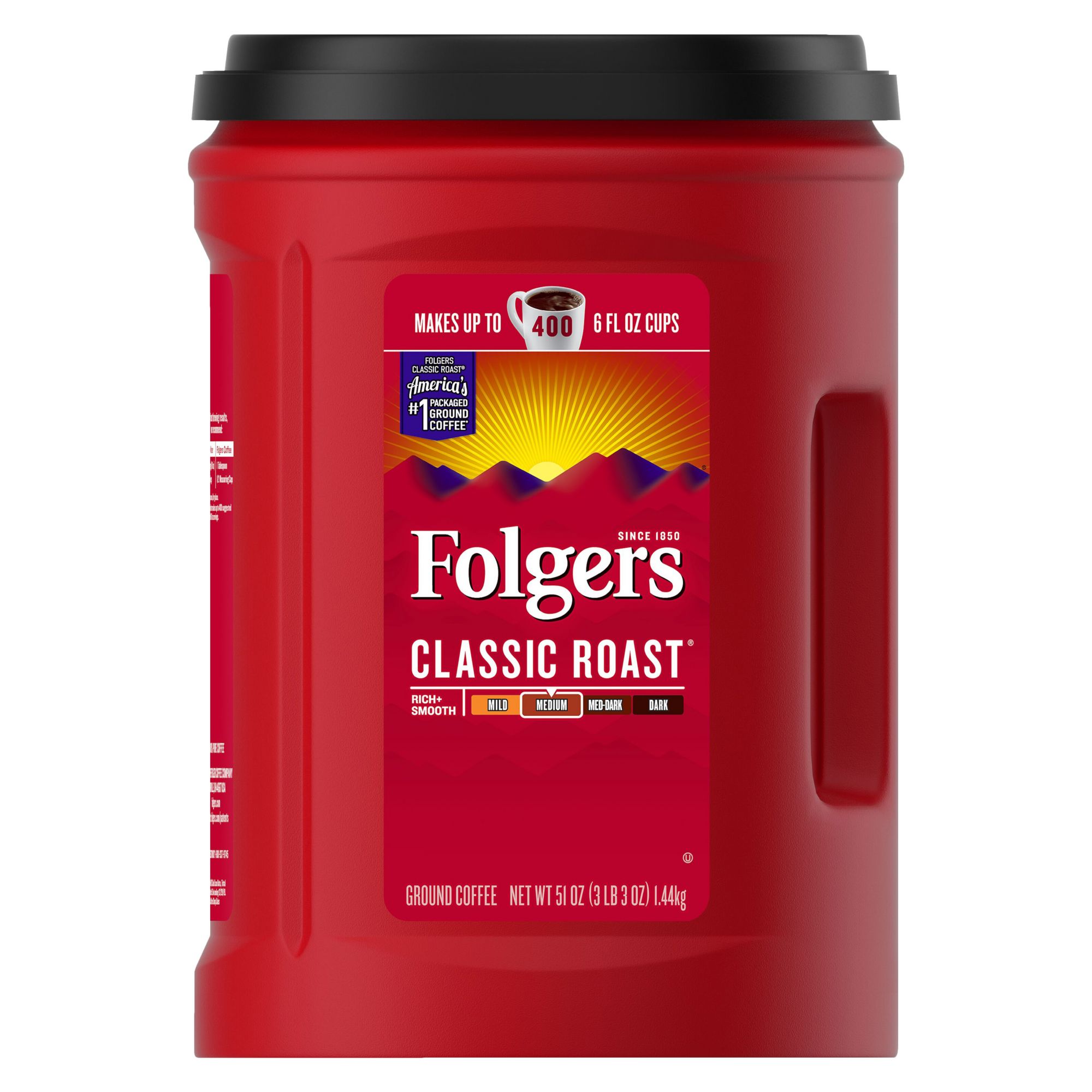Folgers Classic Roast Coffee, 51 oz.