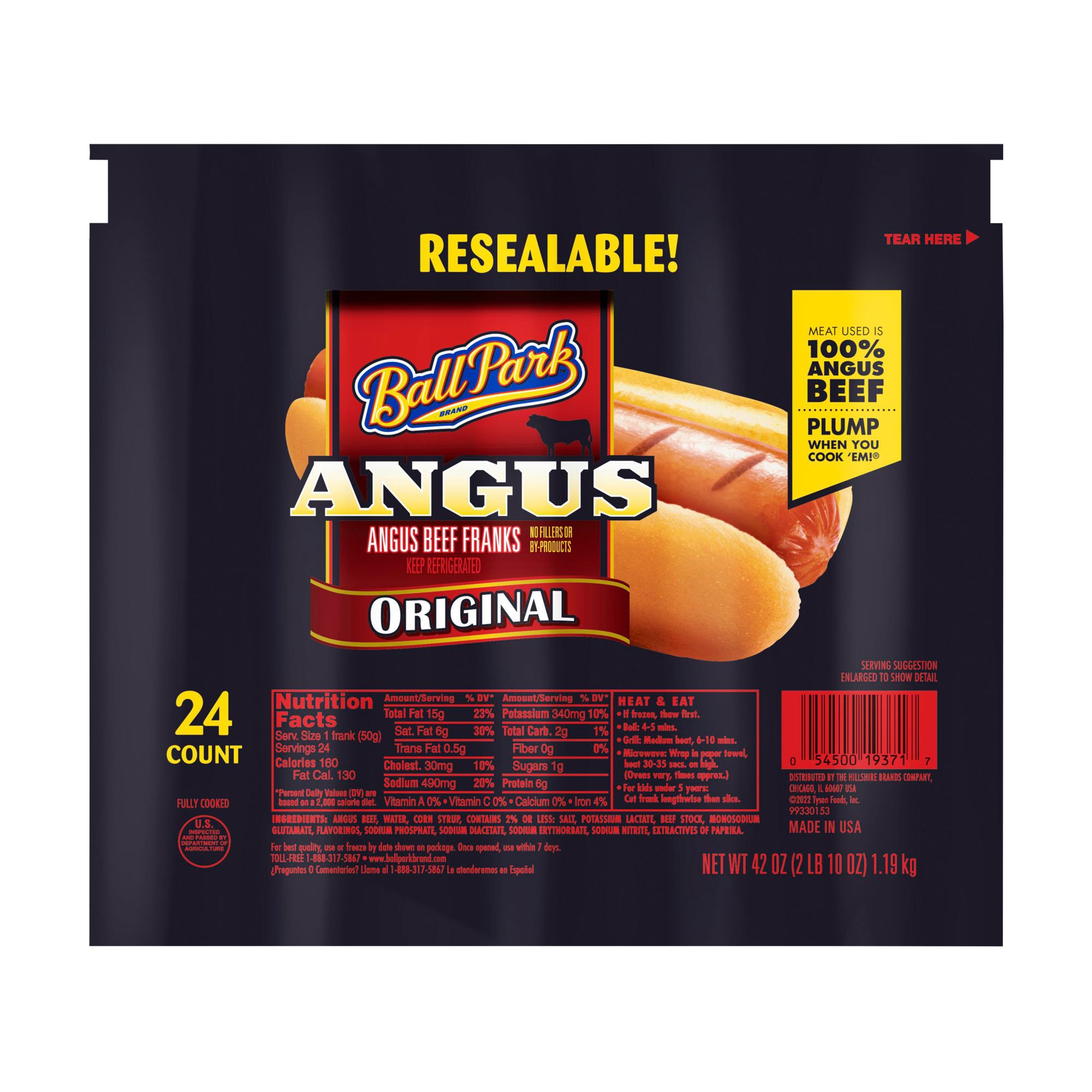 Pearl Natural Casing Beef Franks, 32 oz