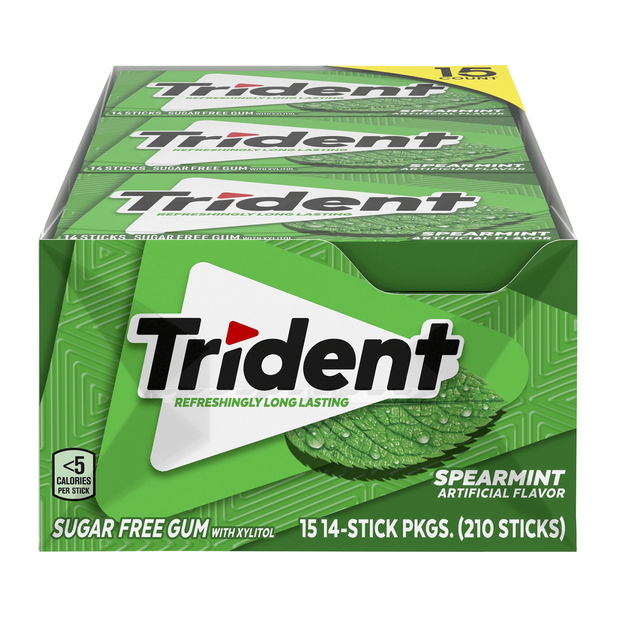 Trident Spearmint Sugar-Free Gum, 15 pk.