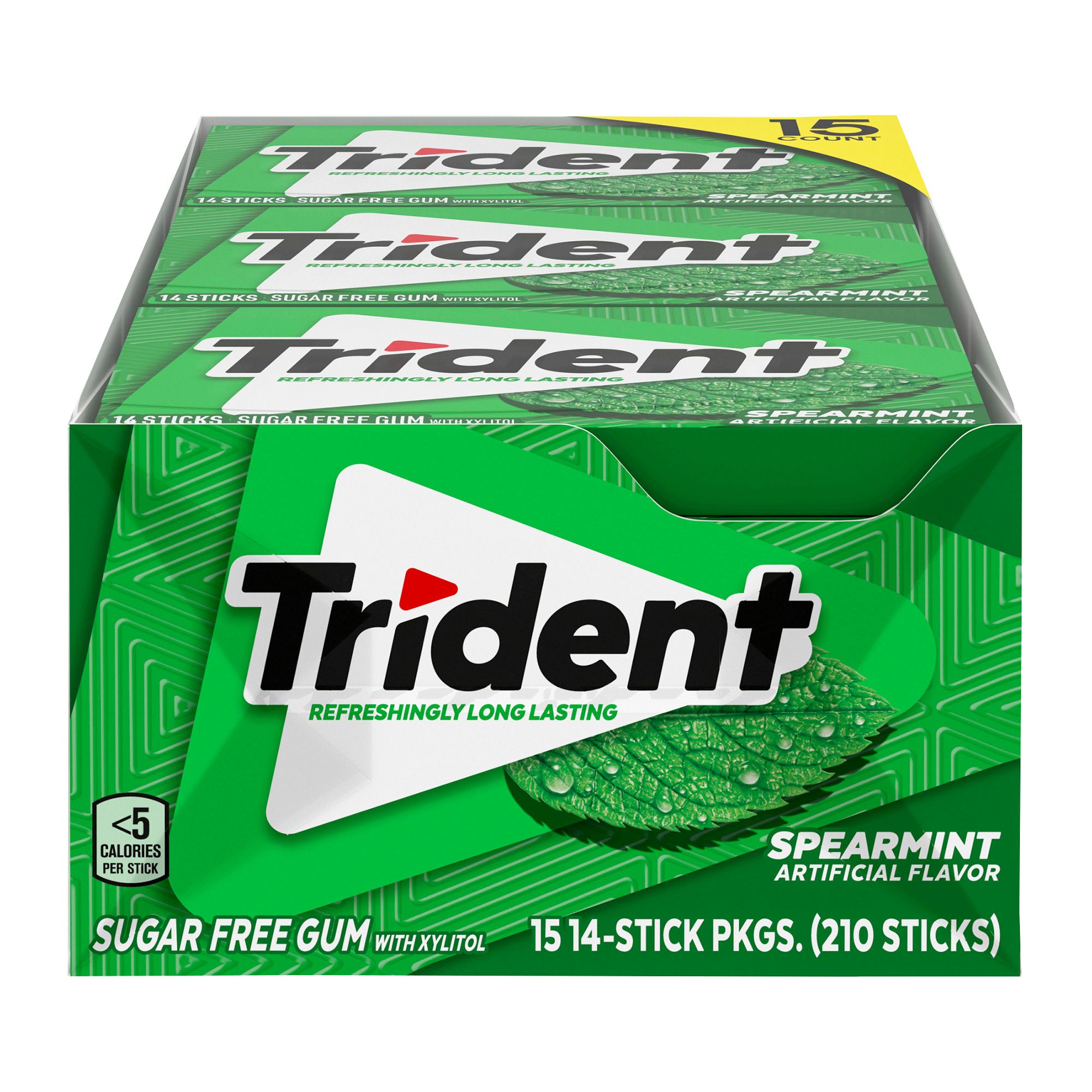 Trident Spearmint Sugar-Free Gum, 15 pk.