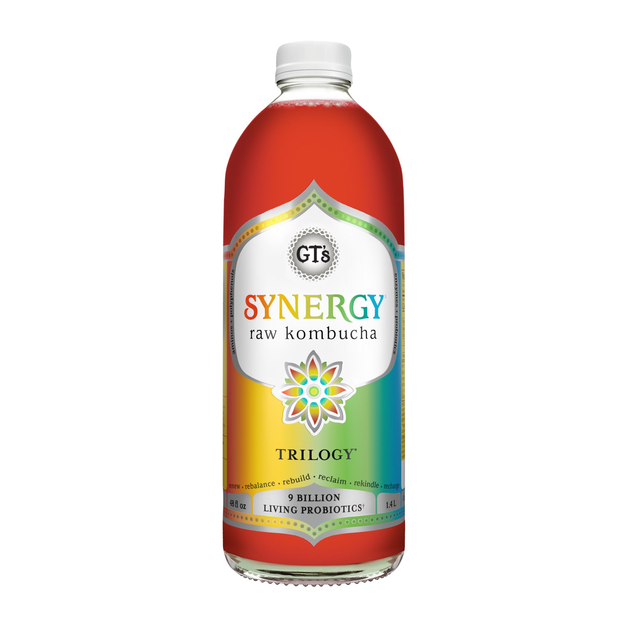 GT's Synergy Raw Kombucha - Trilogy, 48 oz.