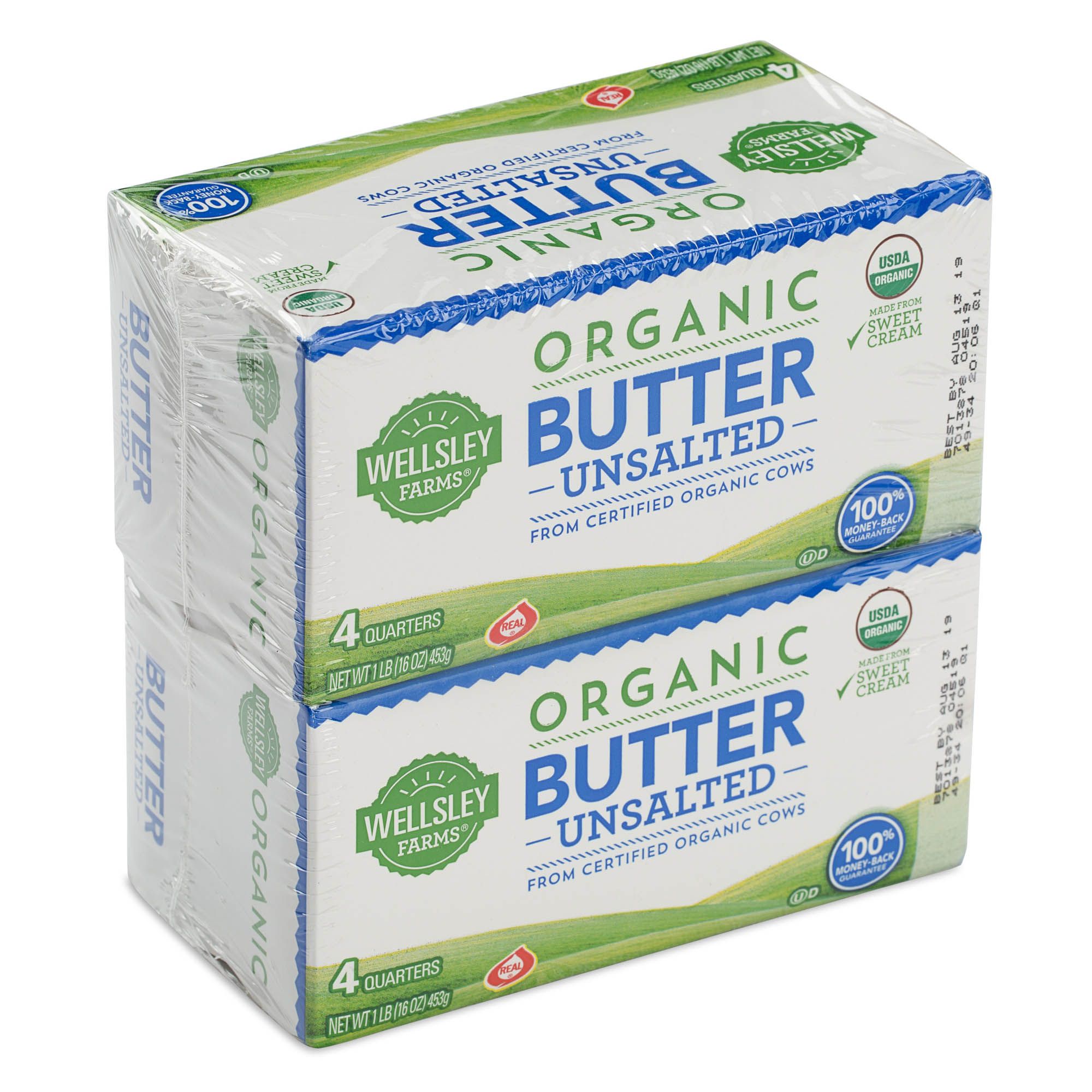 Wellsley Farms Organic Unsalted Butter, 2 pk./1 lb.