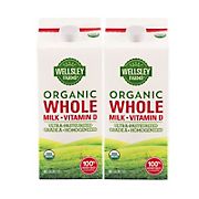 Wellsley Farms Organic Whole Milk, 2 pk./64 fl. oz.