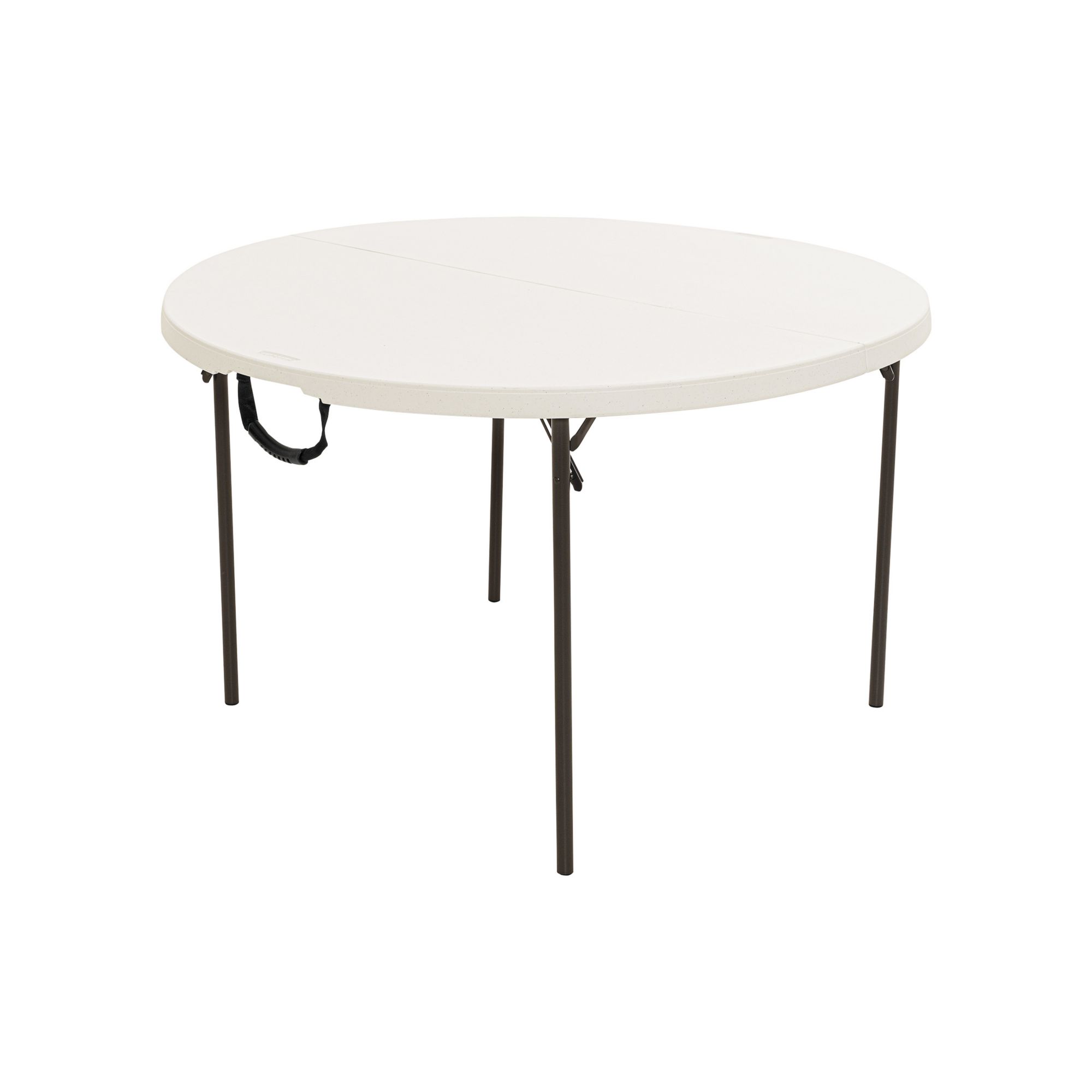 Lifetime 48&quot; Round Light Commercial Fold-in-Half Table - Almond
