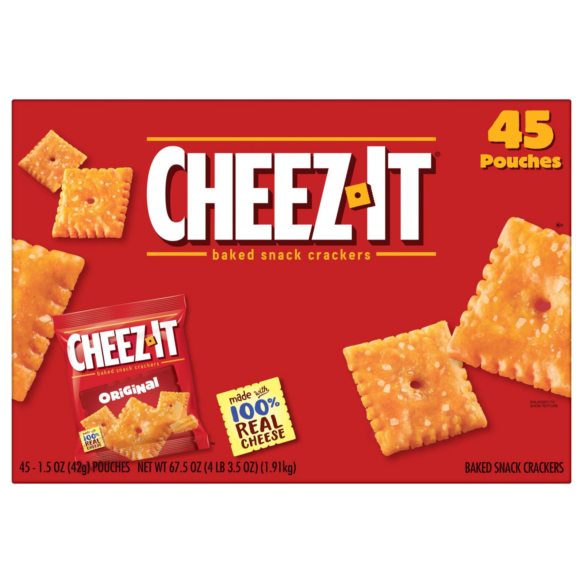 Cheez It Crackers Individual Pouches 45 Ct Bjs Wholesale Club