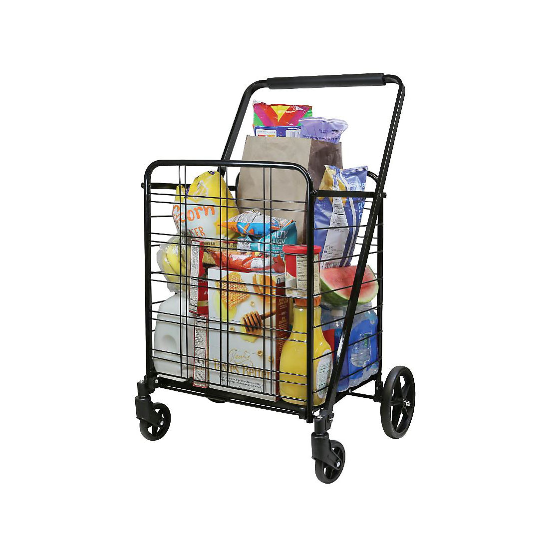folding shopping cart with wheels walmart