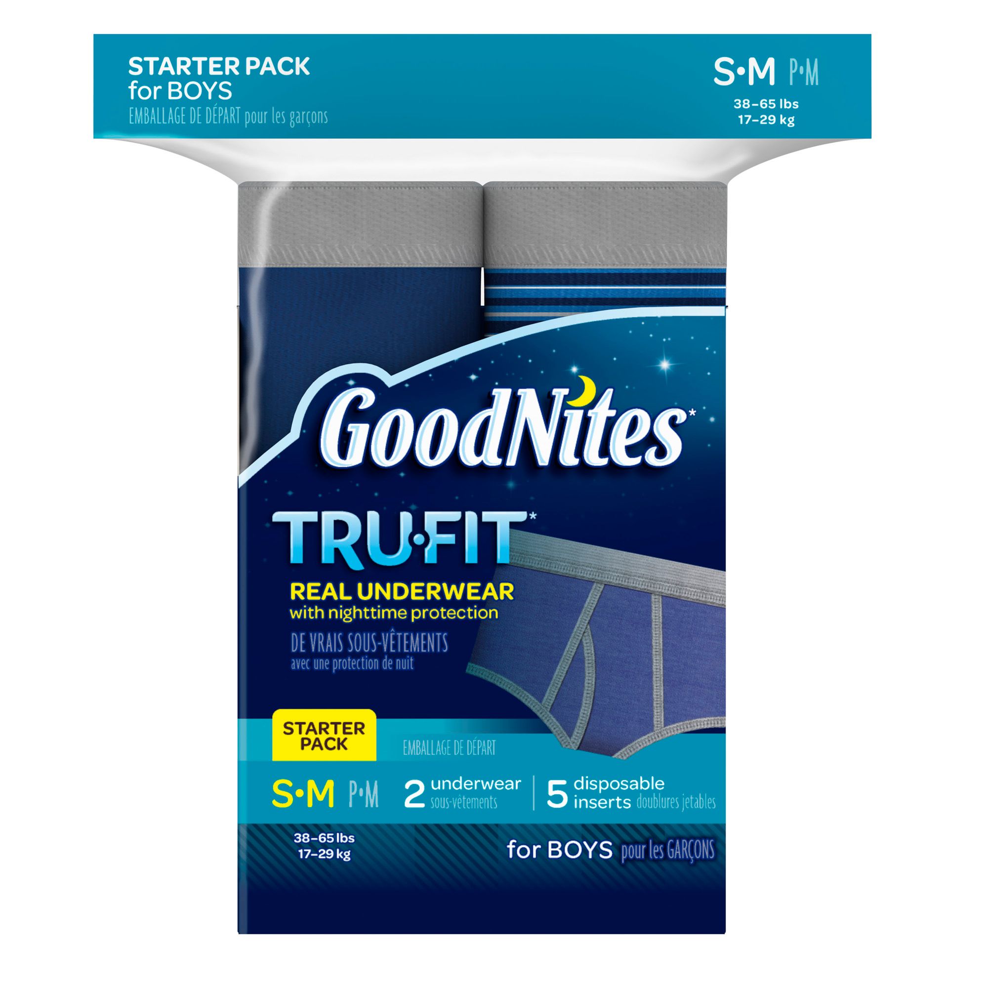 Goodnites Tru Fit Real Underwear With Nighttime Protection Starter