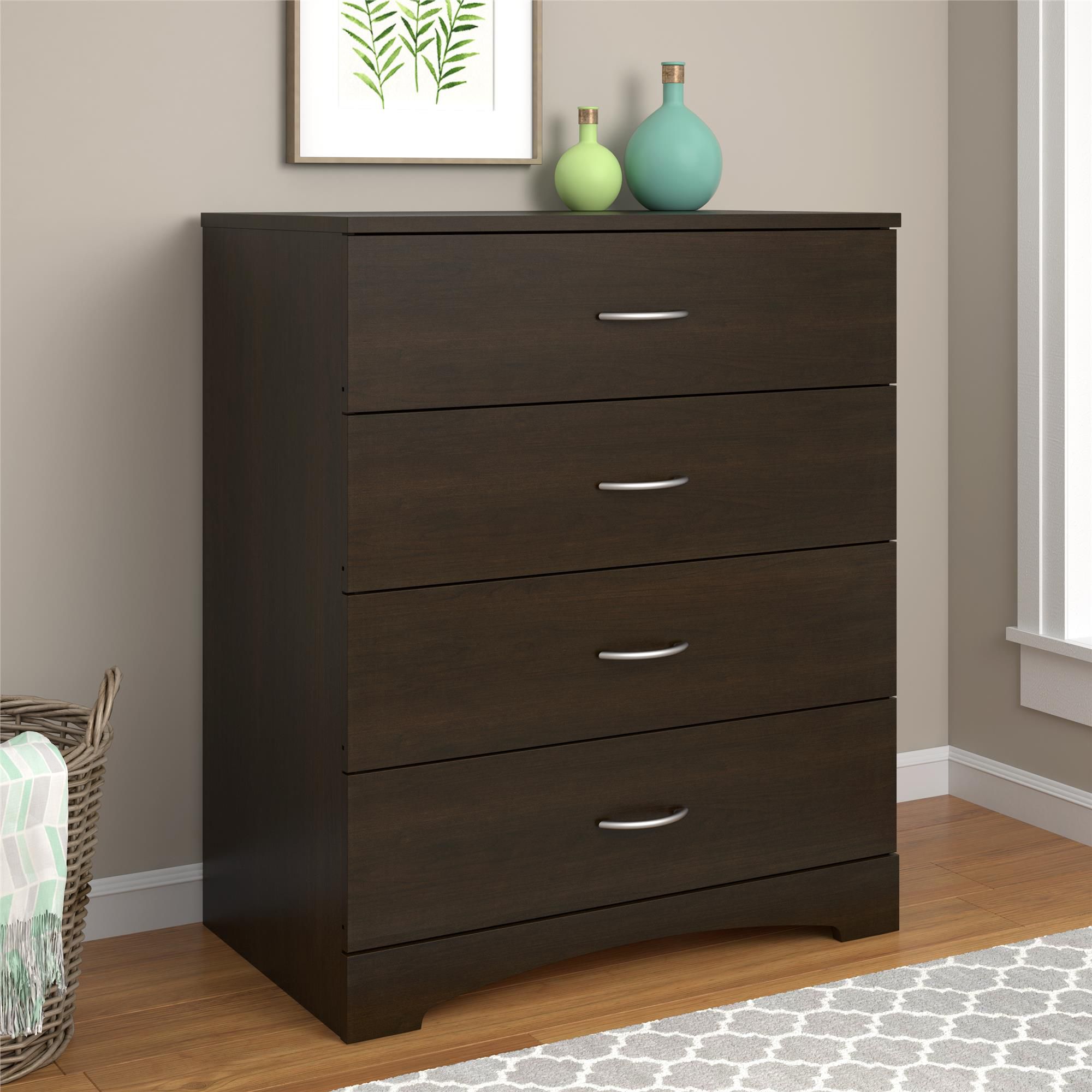 Ameriwood Home Crescent Point 4 Drawer Dresser Espresso Bjs