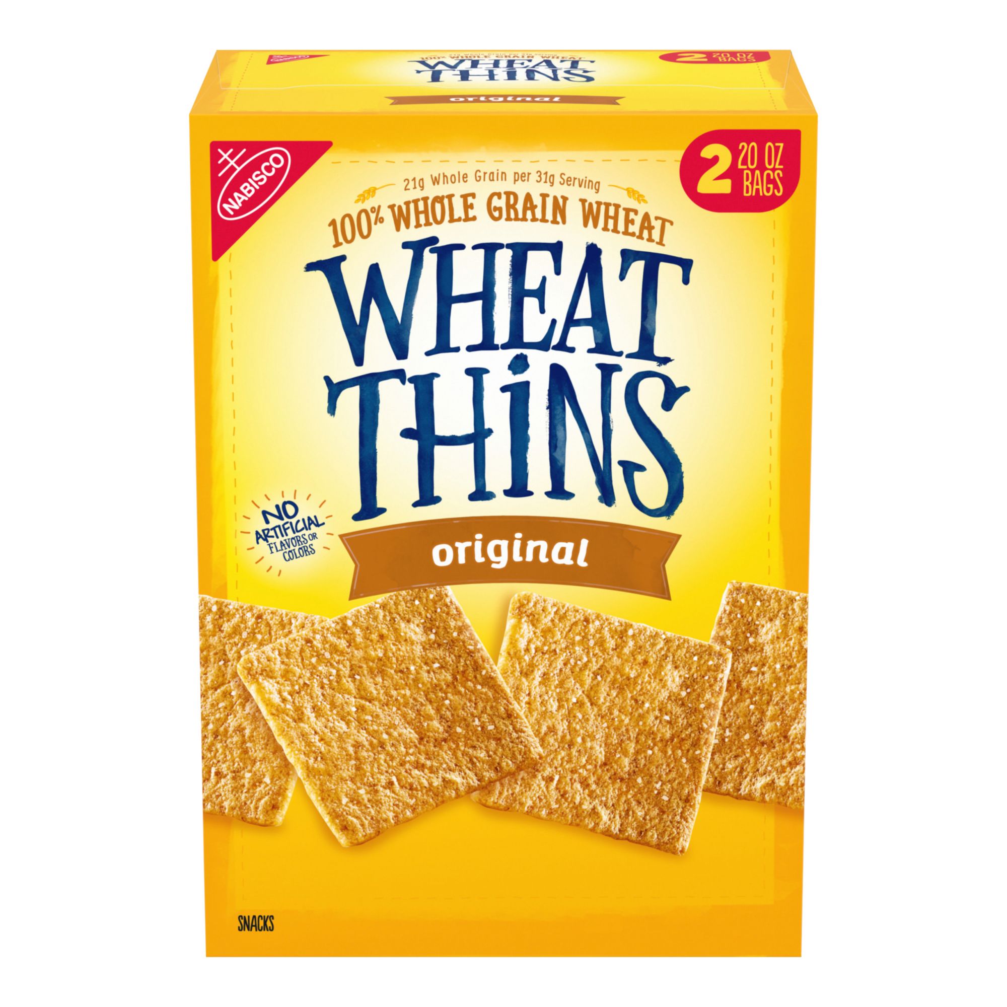 Wheat Thins Original Whole Grain Wheat Crackers, 2 pk./20 oz.