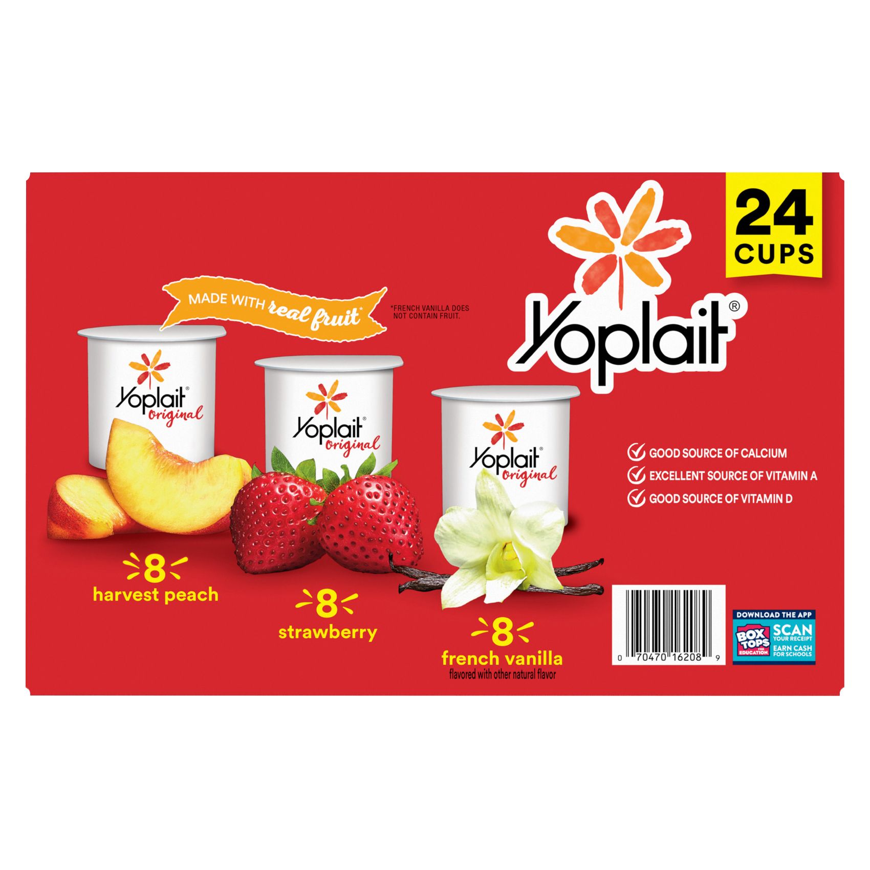 Yoplait Original Yogurt Variety Pack, 24 ct.