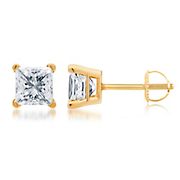 1.50 ct. t.w. Princess-Cut Diamond Stud Earrings in 14k Yellow Gold